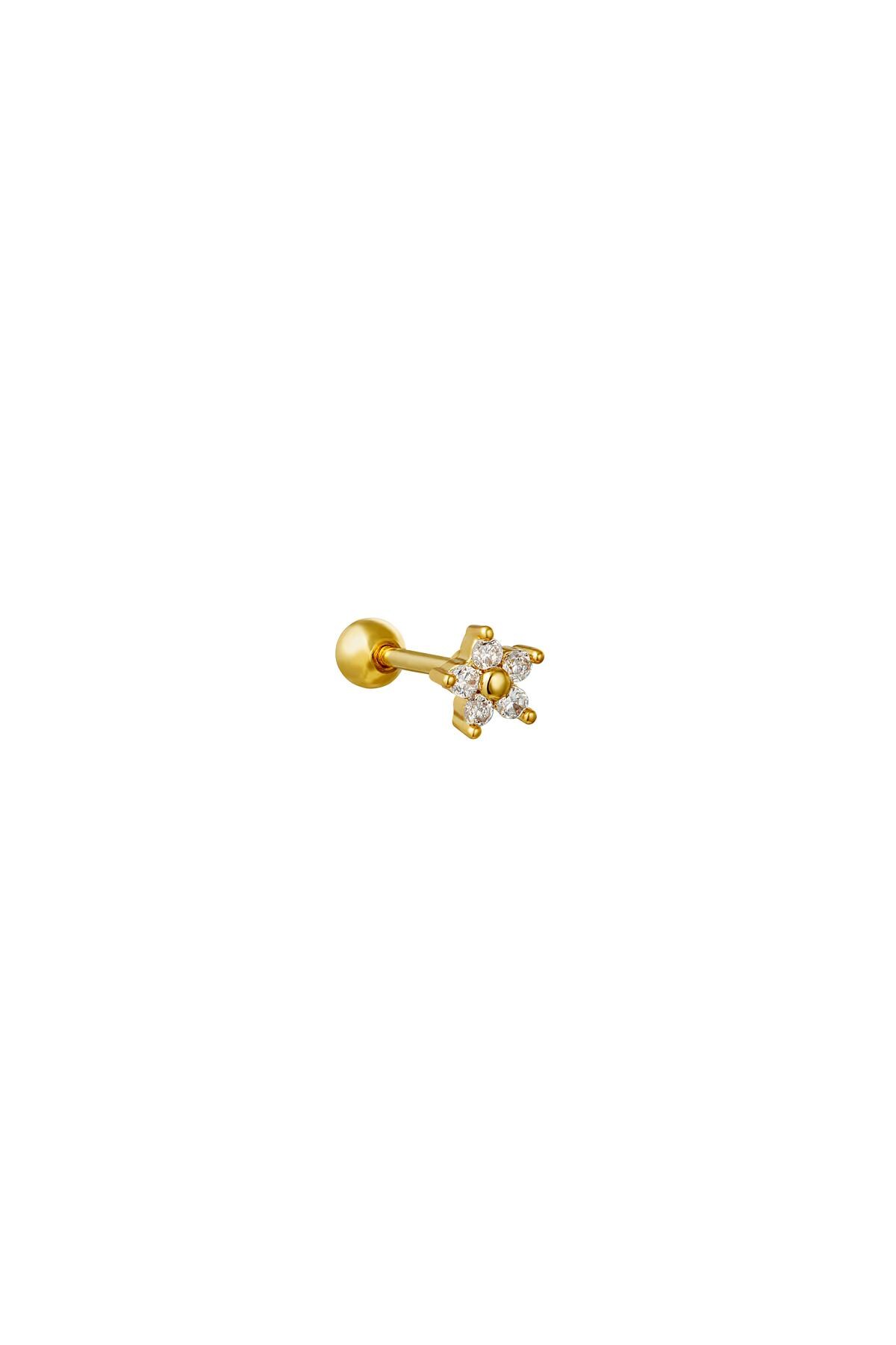 Gold color / Piercing Tiny Flower Gold Copper Picture2