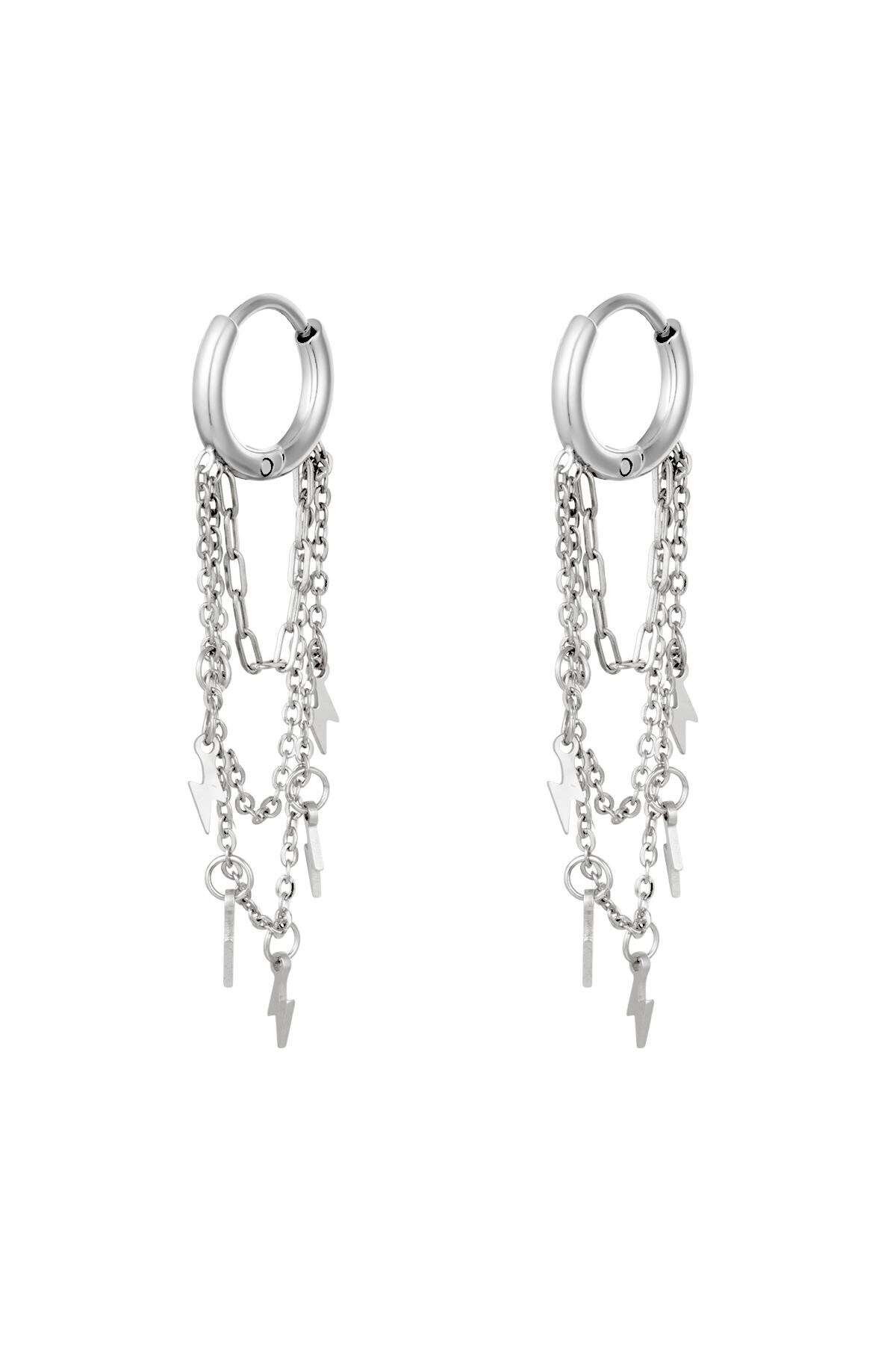 Earrings Thunder Silver Stainless Steel h5 