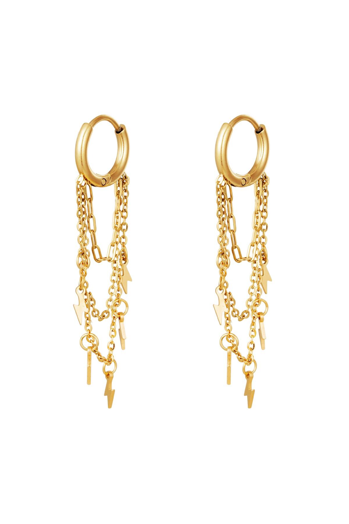 Gold color / Earrings Thunder Gold Stainless Steel 