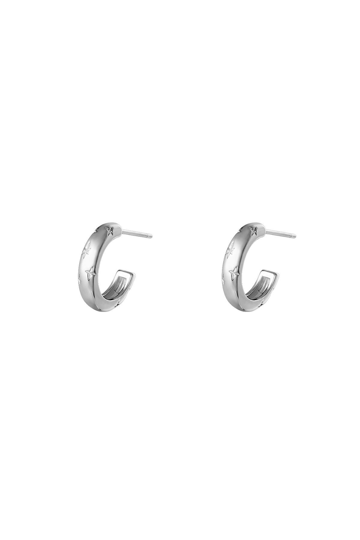 Earring Starry Sky Silver Stainless Steel h5 