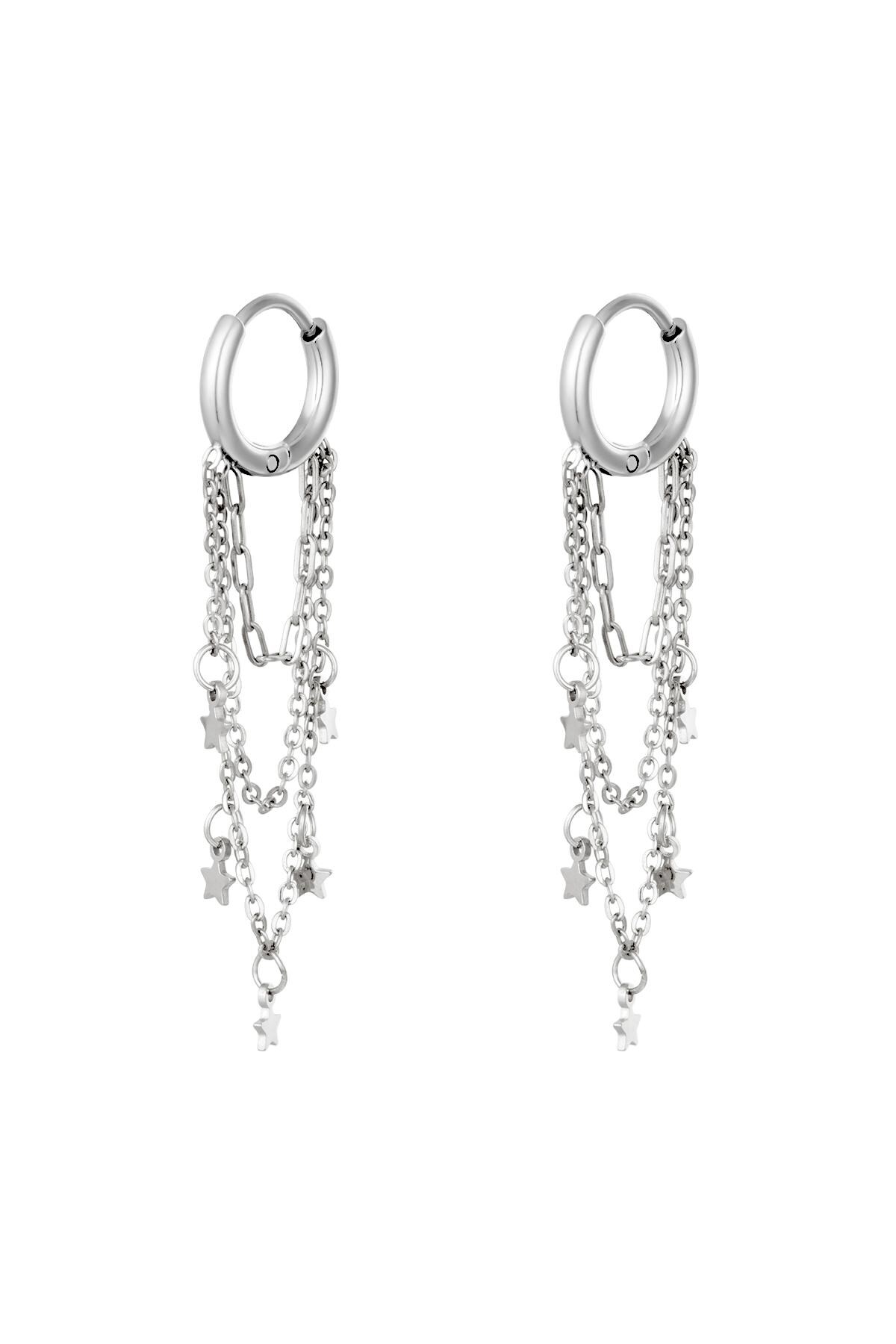 Earrings Galaxy Silver Stainless Steel h5 