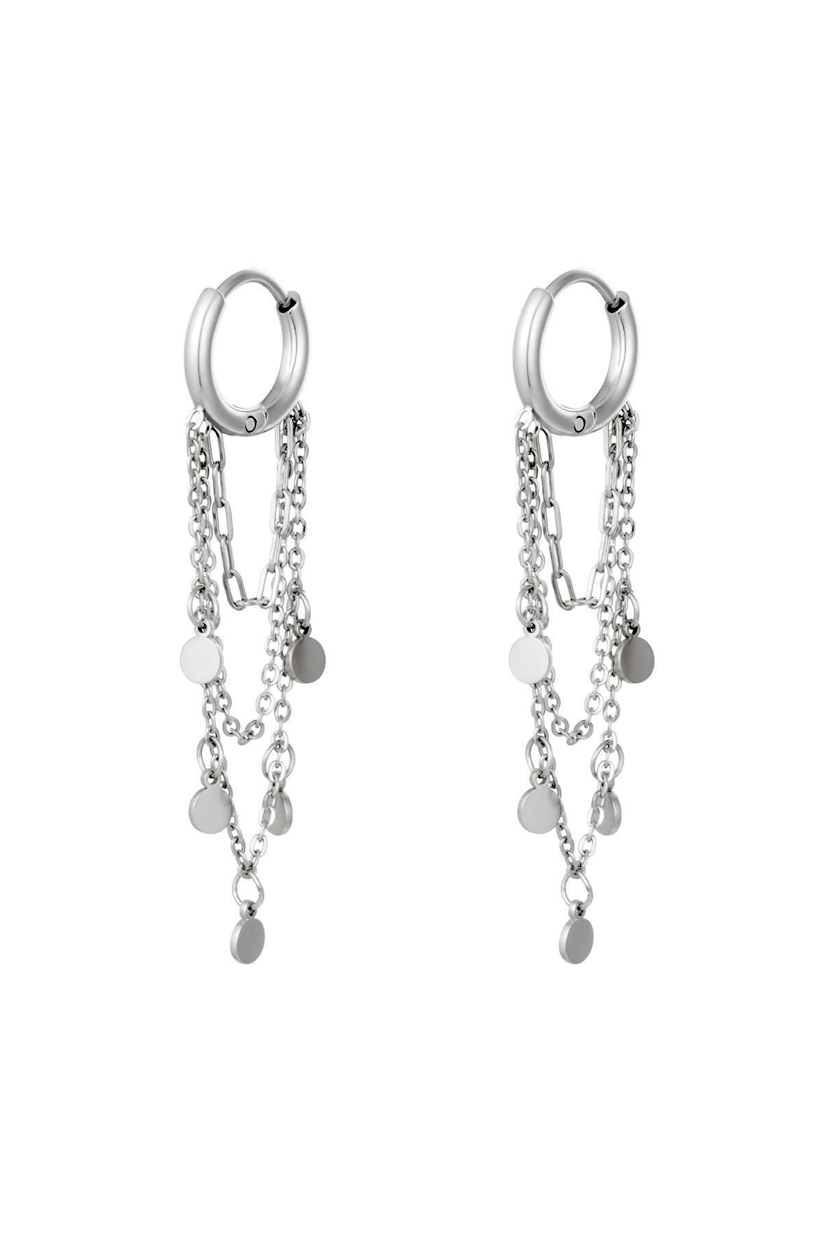 Silver color / Earrings Garlands Silver Stainless Steel Picture2