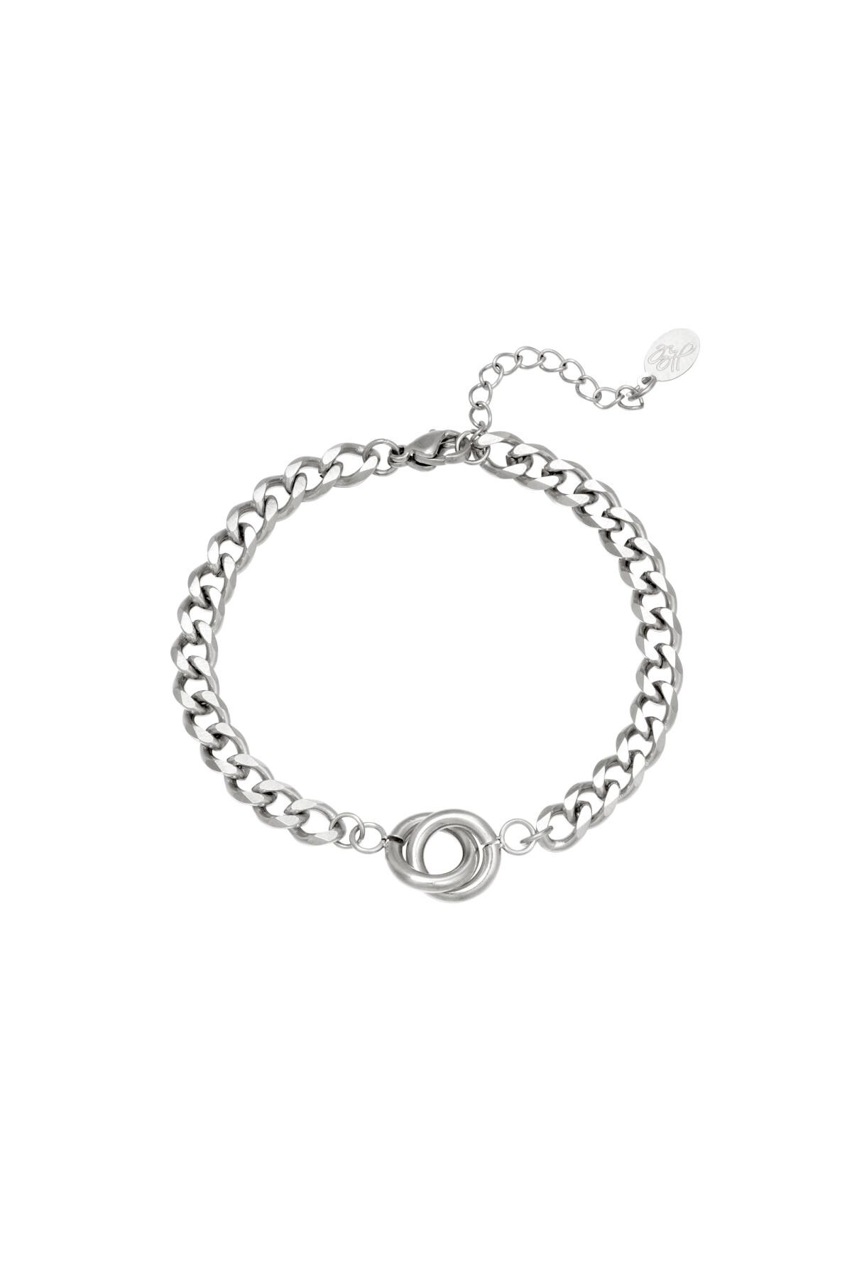 Silver color / Bracelet Intertwined Silver Stainless Steel Picture2