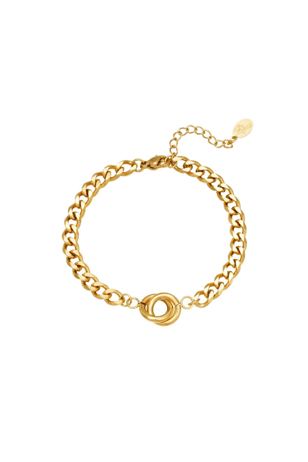 Gold color / Bracelet Intertwined Gold Stainless Steel 