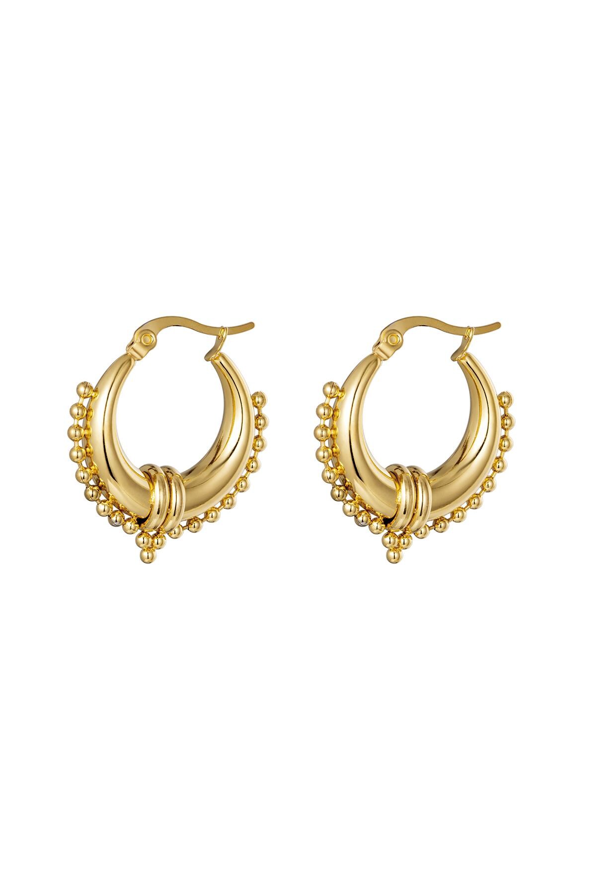 Gold color / Earrings Saraswati Gold Stainless Steel 