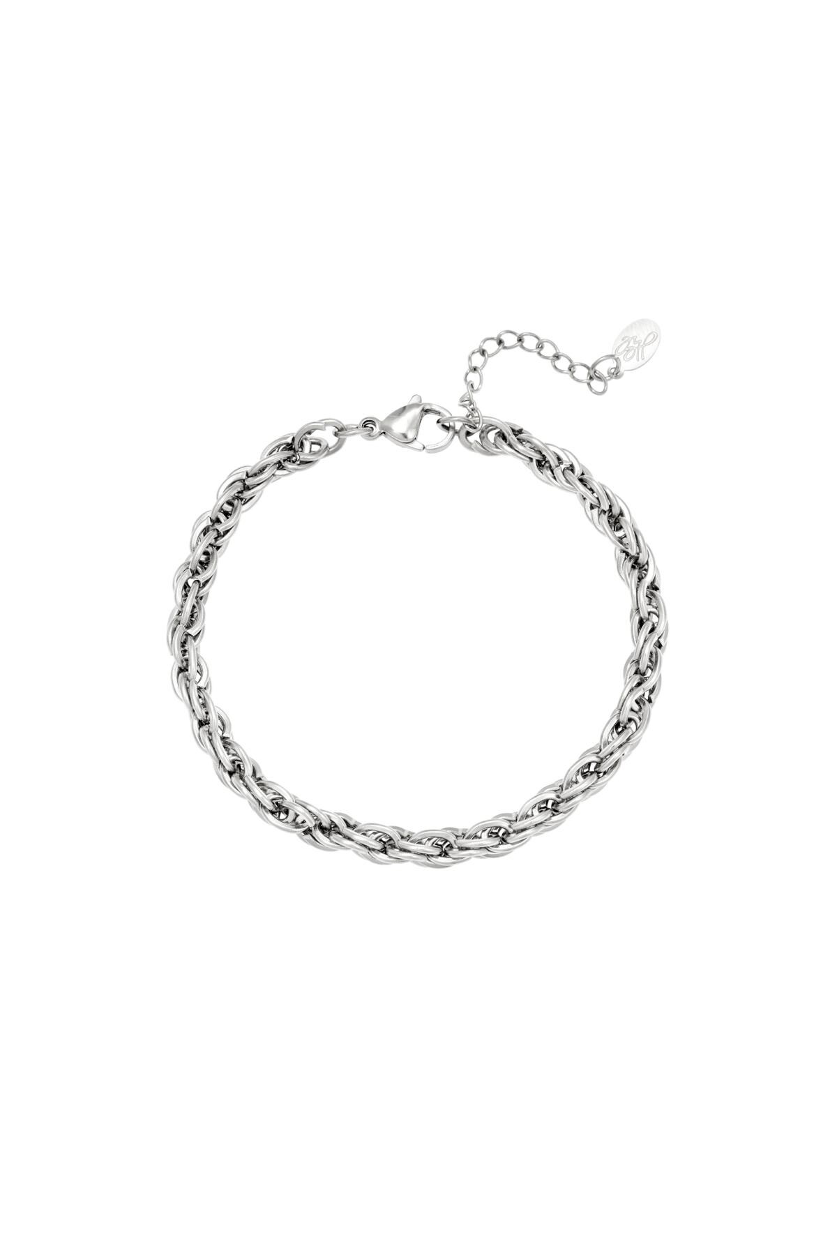 Silver color / Bracelet Twisted Chain Silver Stainless Steel 