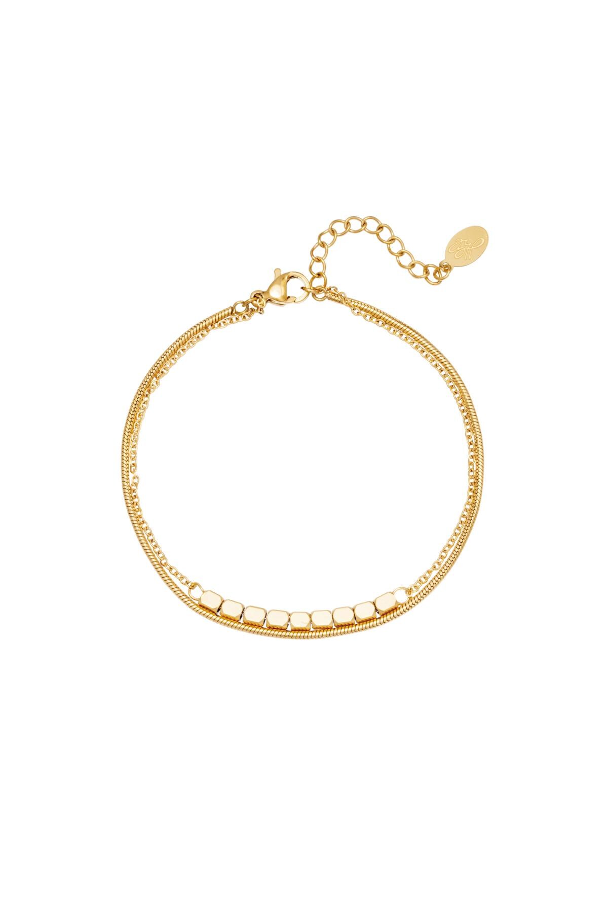 Gold color / Bracelet Elegant Gold Stainless Steel 