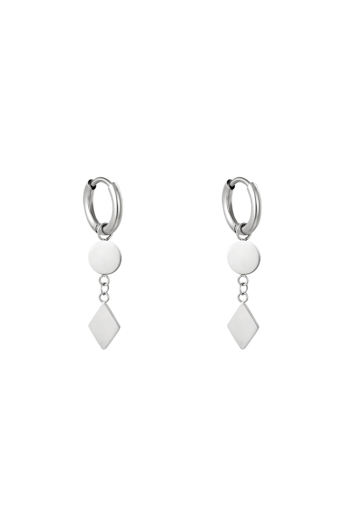 Silver color / Earrings Geometry Silver Stainless Steel Picture2