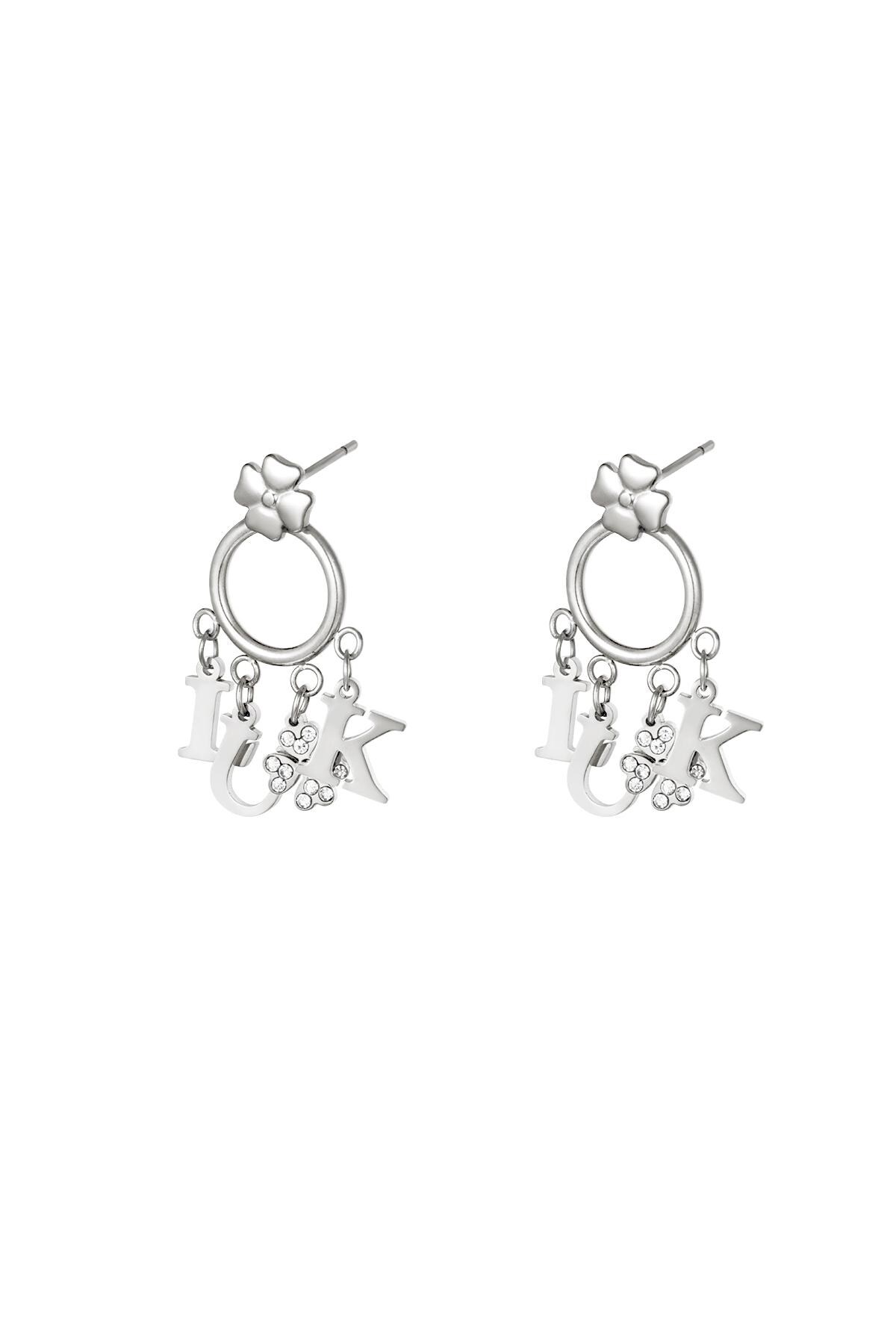 Silver color / Stainless steel earring Luck Silver 