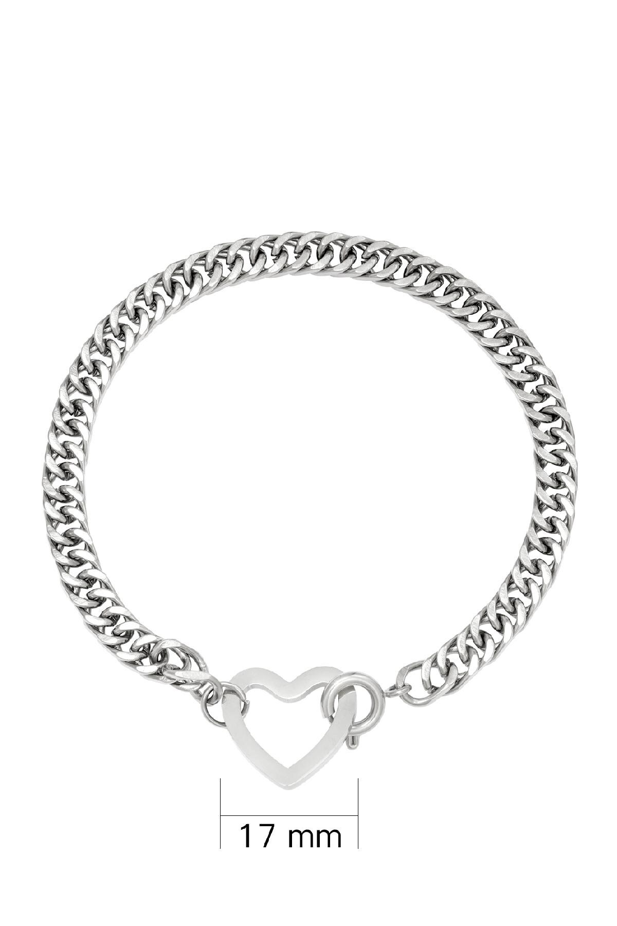 Bracelet Lovely Silver Stainless Steel h5 Picture3