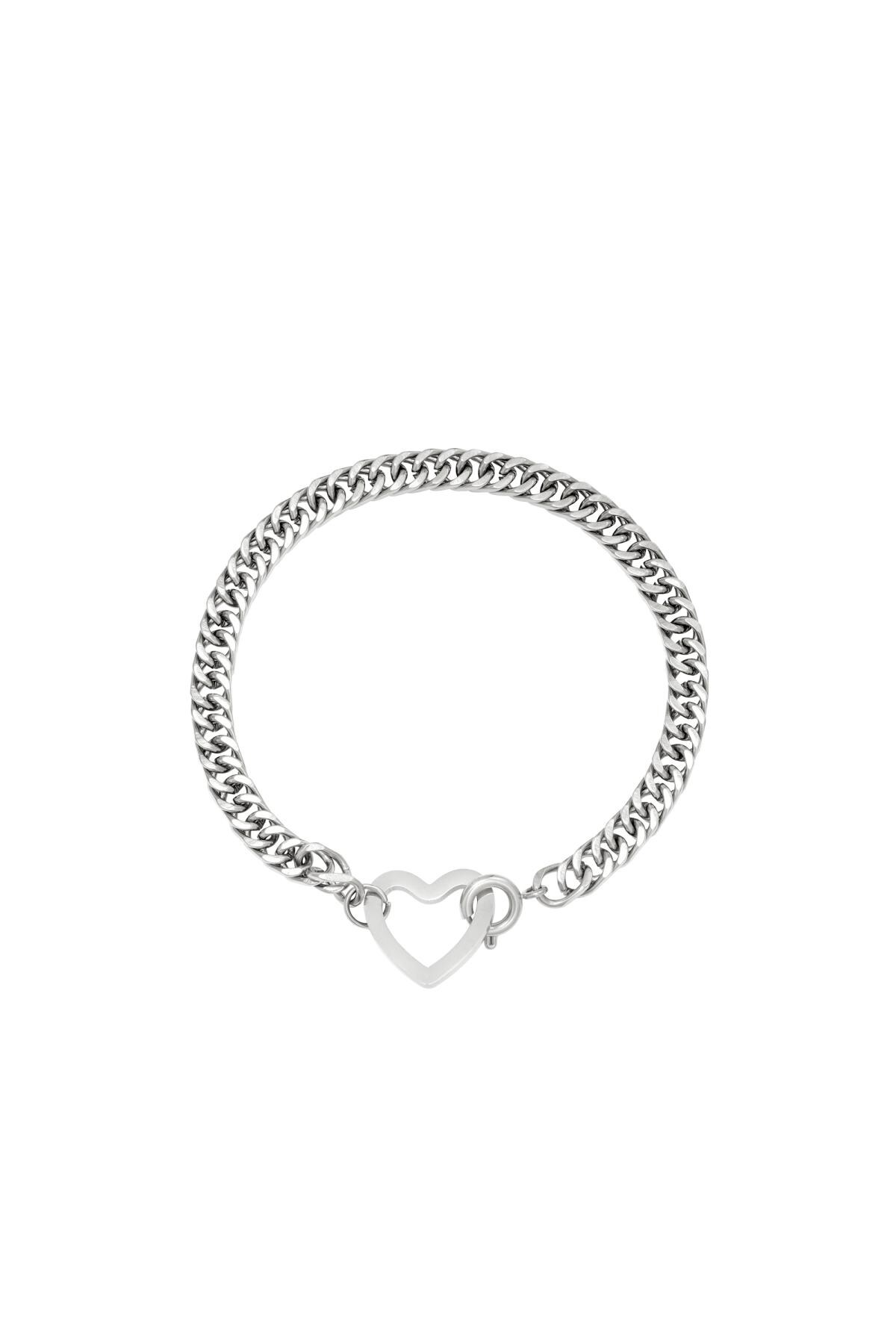 Silver color / Bracelet Lovely Silver Stainless Steel 