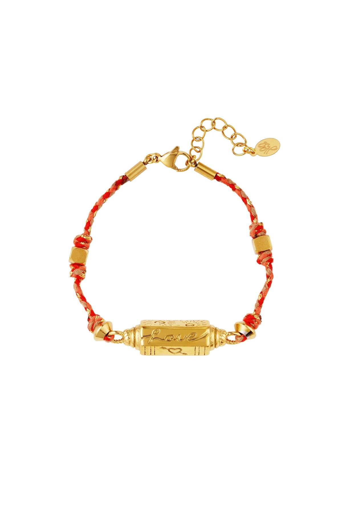 Bracelet love Red Polyester h5 