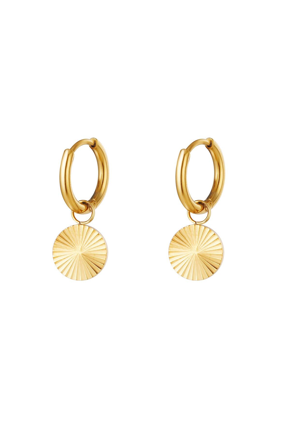 Gold color / Stainless steel earrings circle Gold 