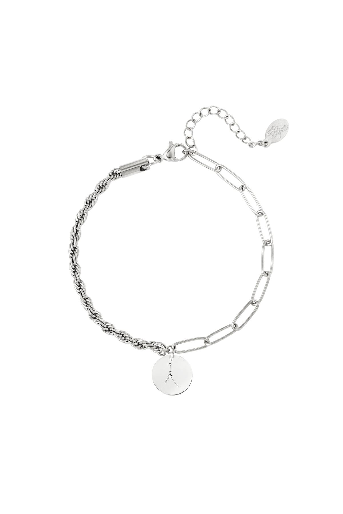 Pulsera signo del zodíaco Cáncer Plata Acero inoxidable h5 