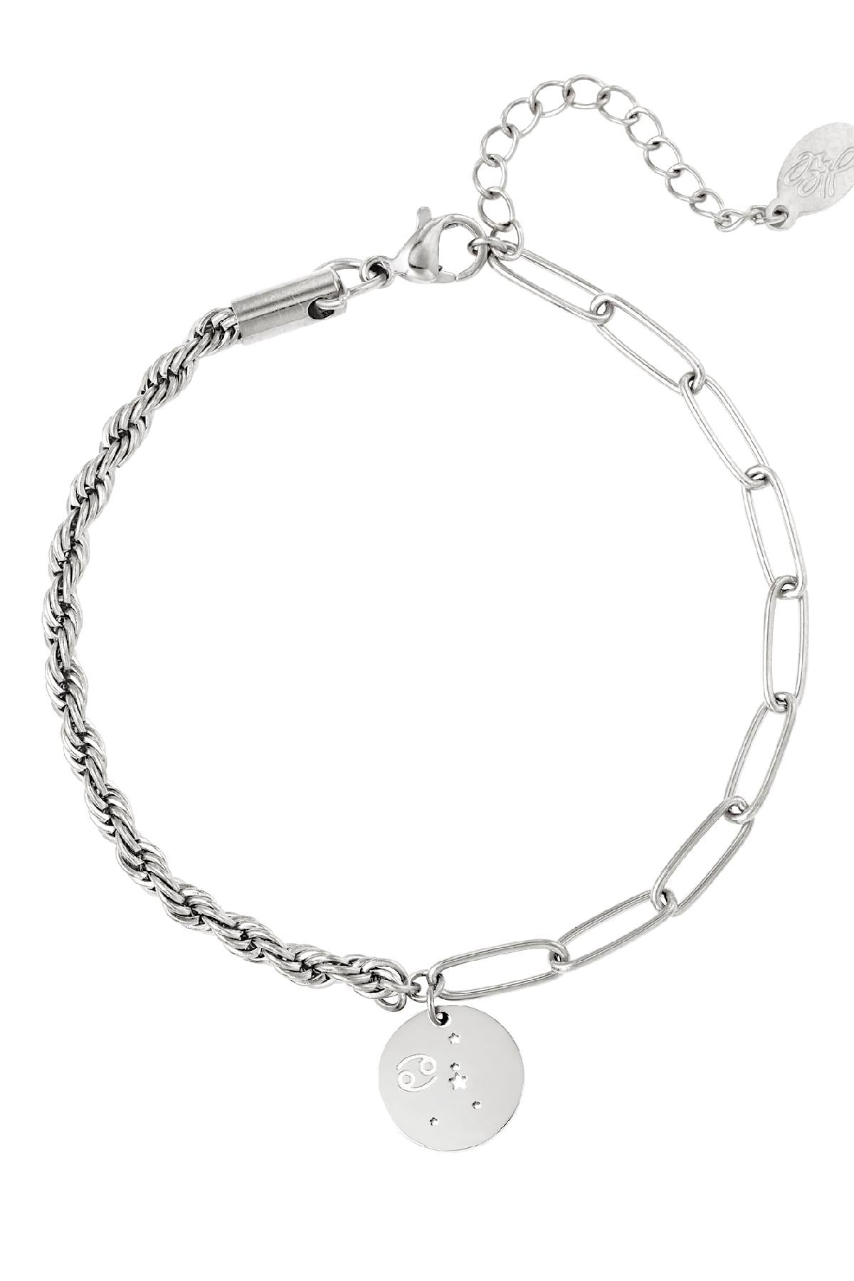 Pulsera signo del zodíaco Cáncer Plata Acero inoxidable h5 Imagen2