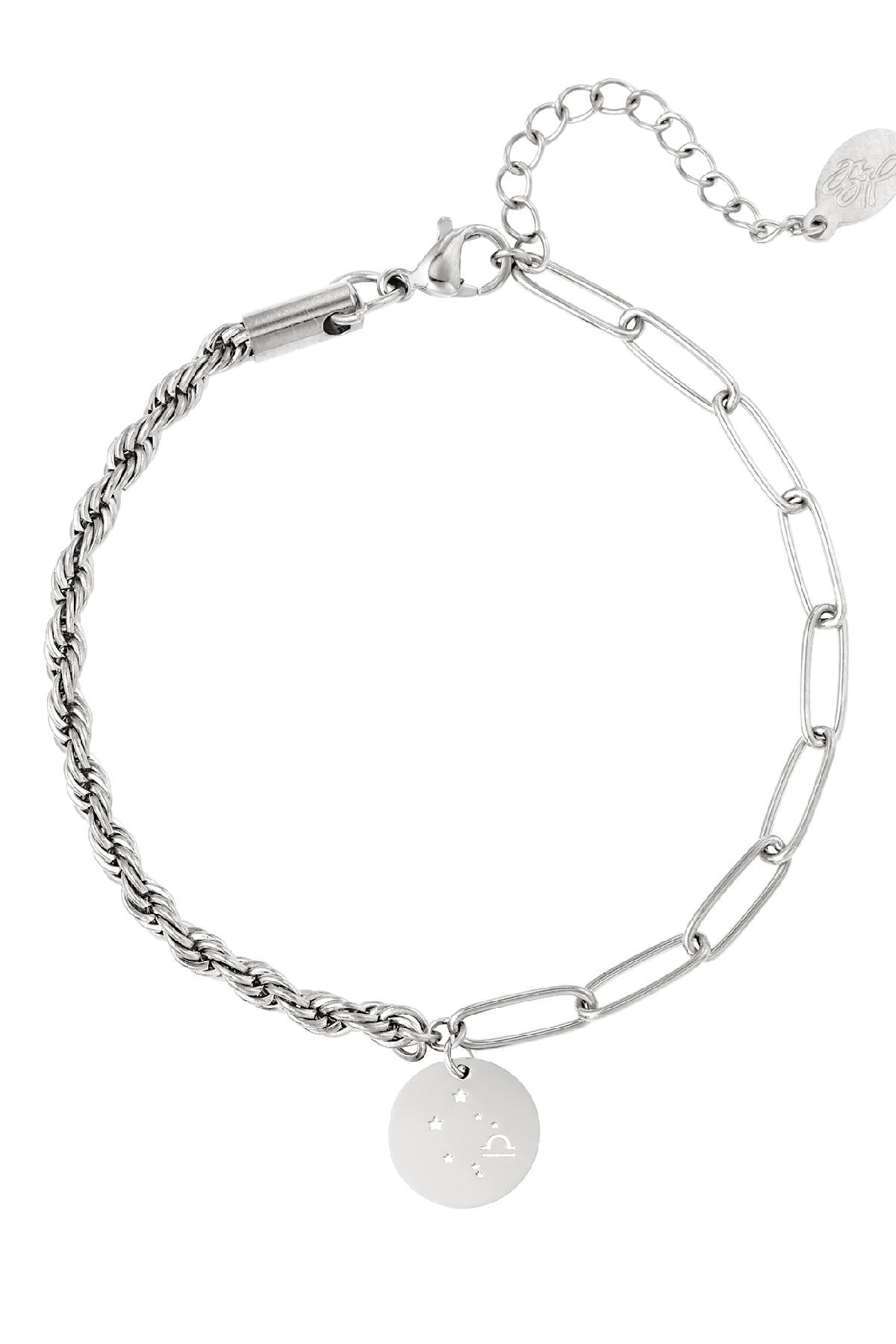 Bracciale zodiaco Bilancia Silver Stainless Steel h5 Immagine2