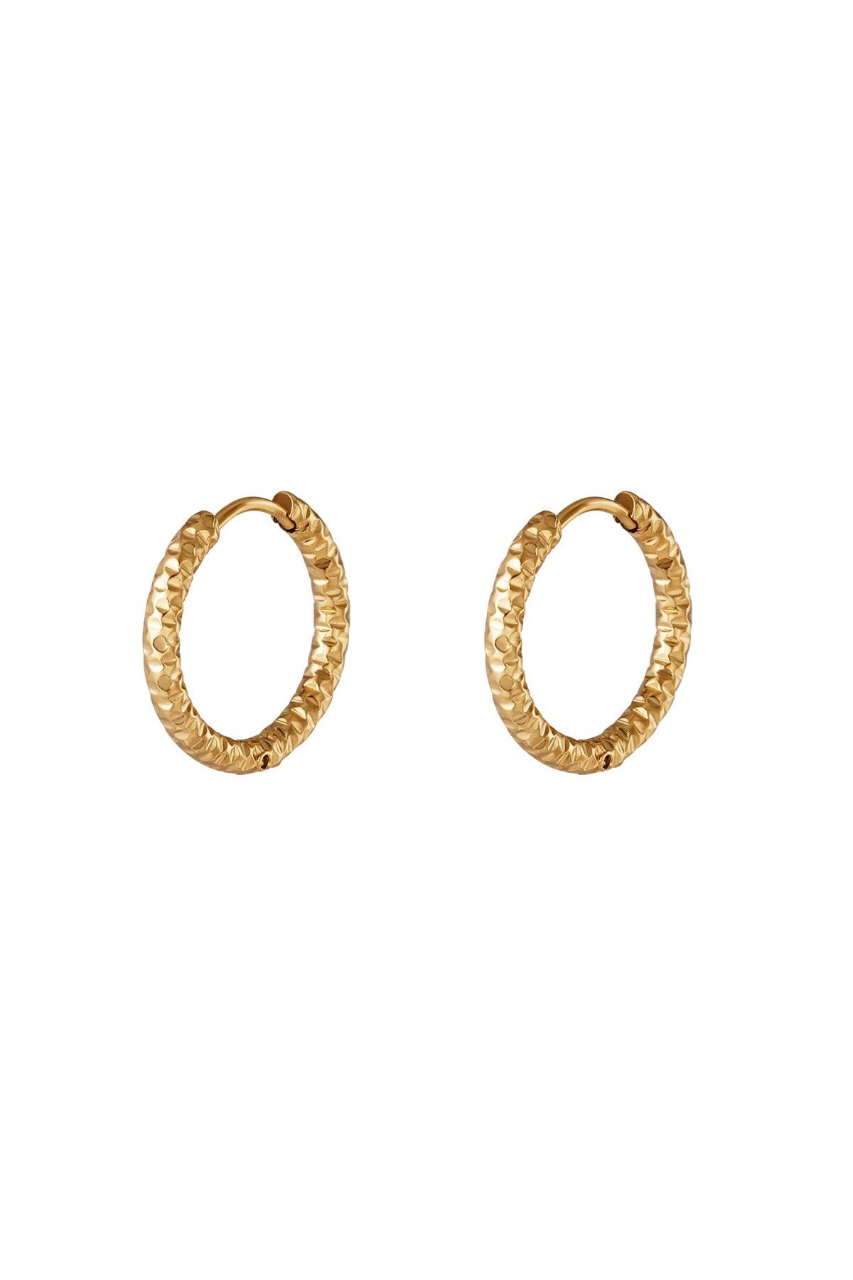 Gold color / Stainless steel hoop earrings Gold Picture2