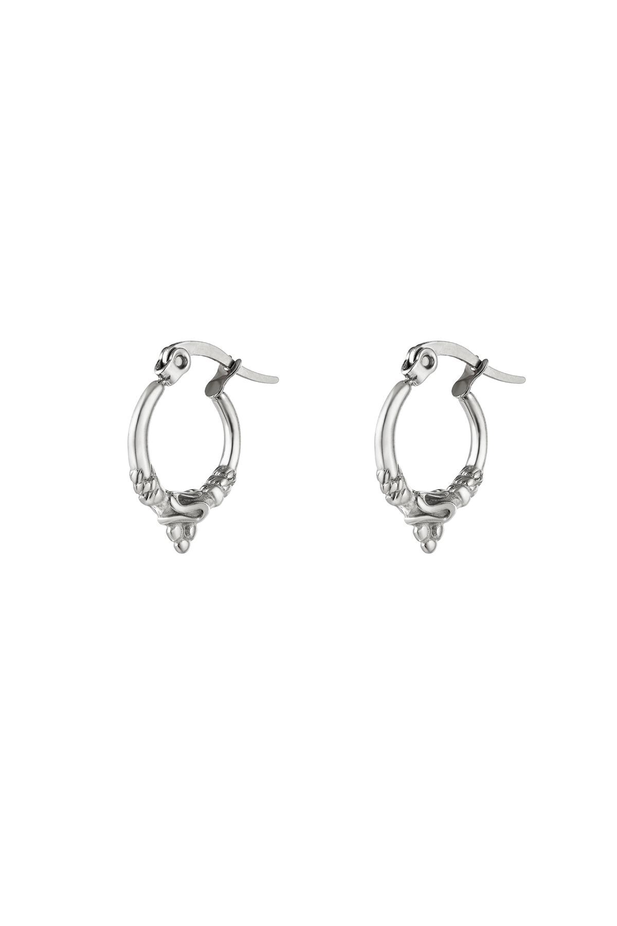 Earrings vintage style Silver Stainless Steel 