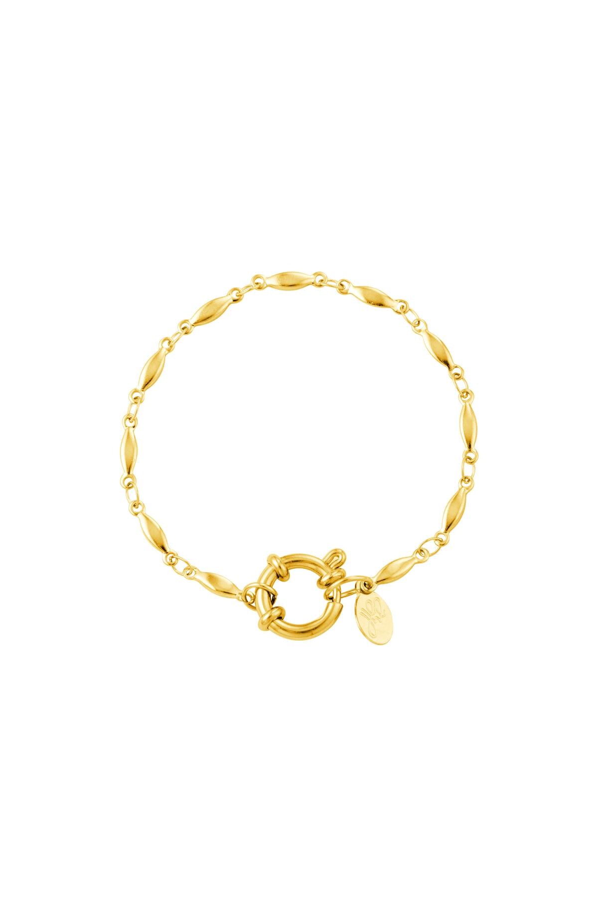 Bracelet oval chain Gold Stainless Steel 