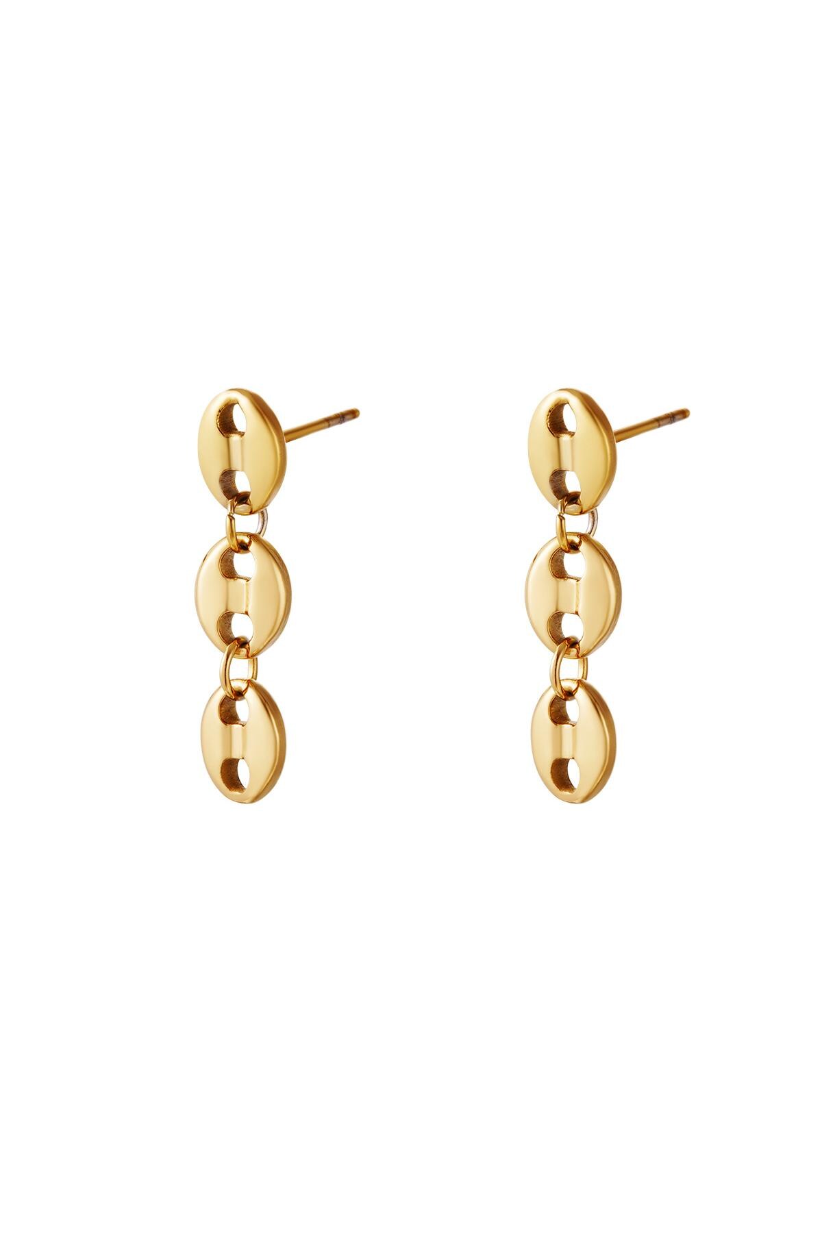 Stainless steel earrings  Gold 