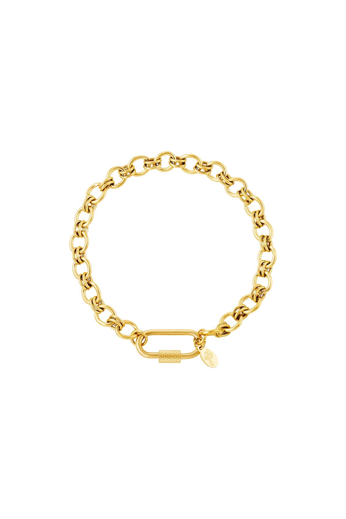 Stainless steel bracelet Gold h5 