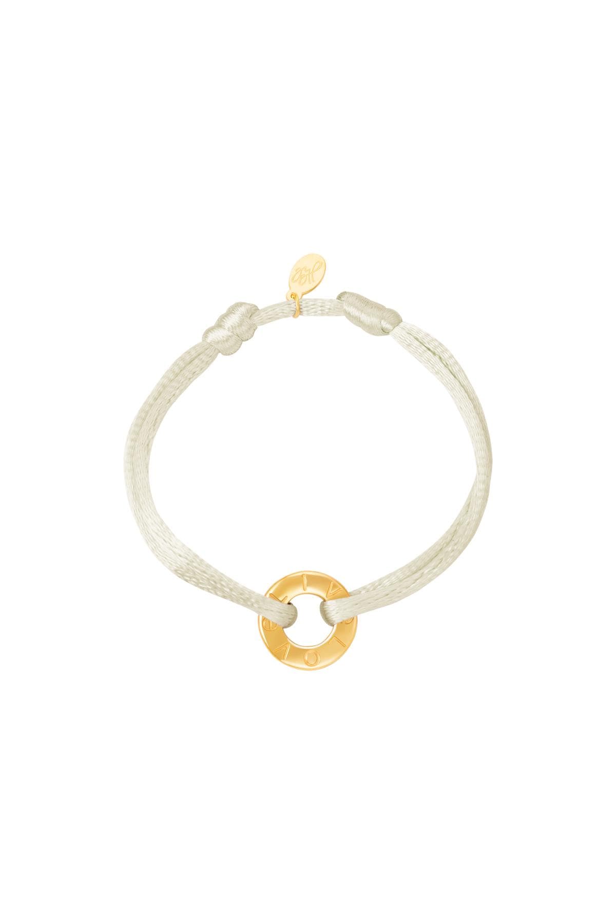 Armband Farbe Kordel Offwhite Edelstahl h5 