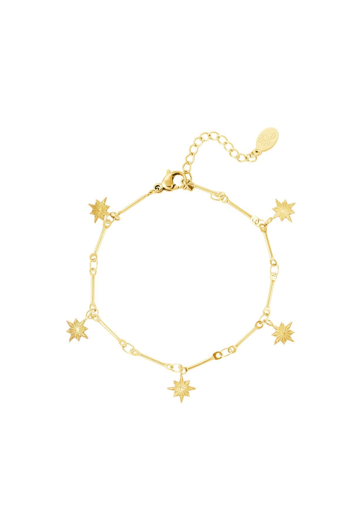 Bracelet North Star Gold Color Stainless Steel h5 