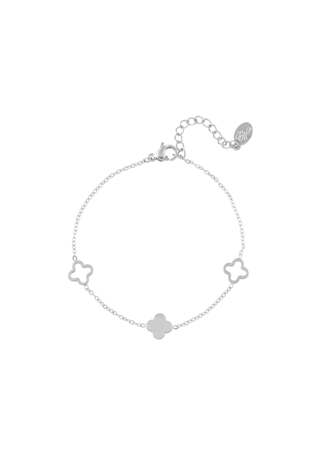 Bracelet clovers Silver Stainless Steel h5 