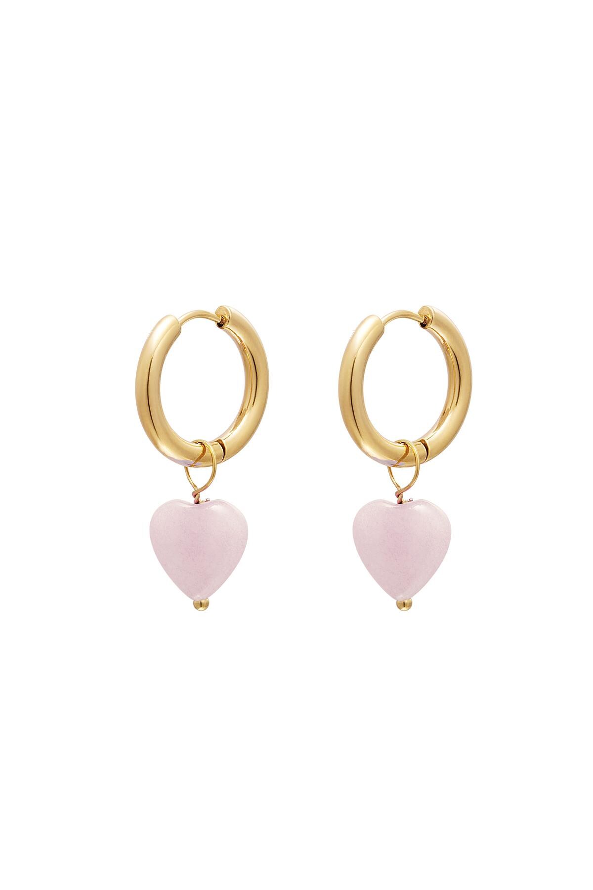 Heart earrings - #summergirls collection Pink Stainless Steel h5 