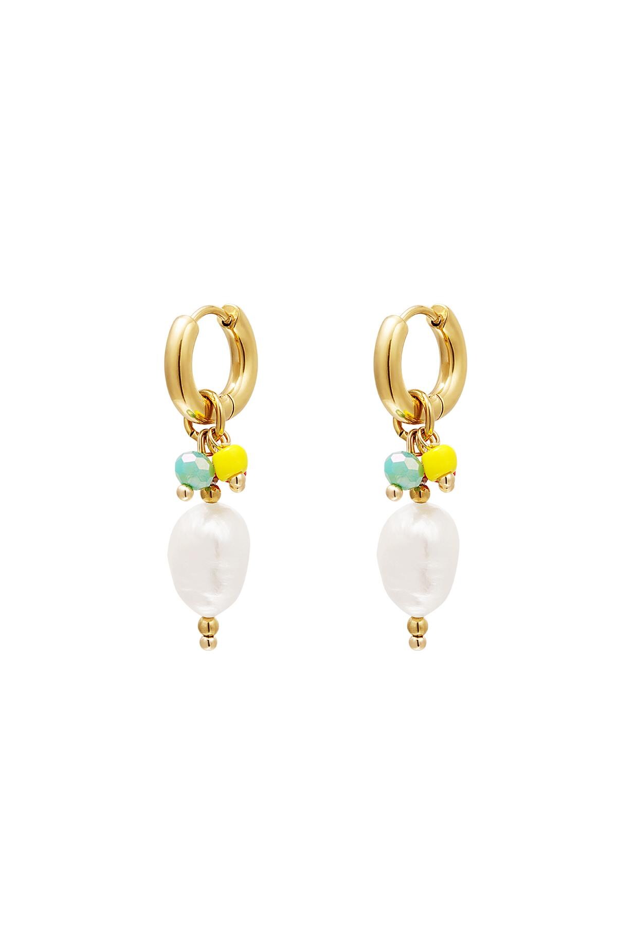 Dangling pearl - #summergirls collection Gold Stainless Steel 