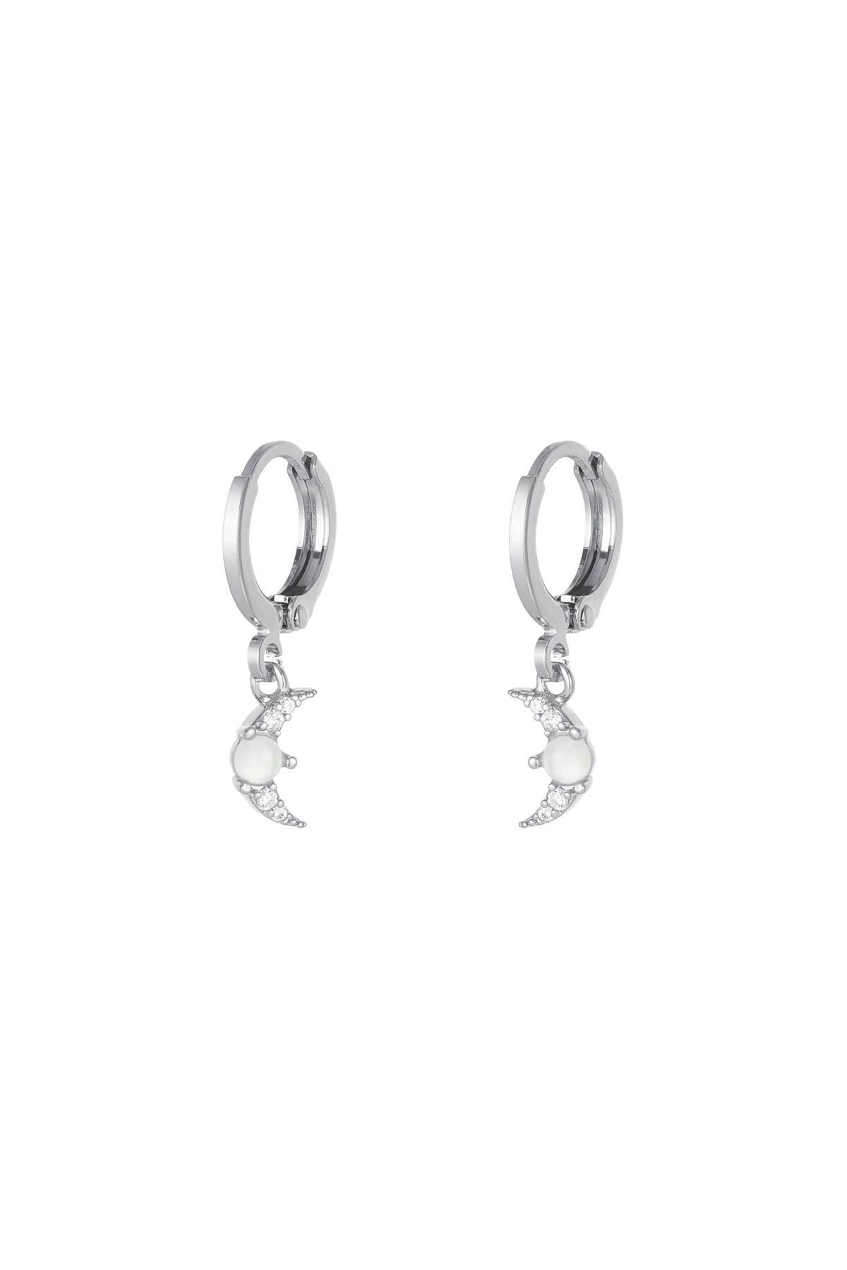 Earrings moon - Sparkle collection Silver Copper h5 