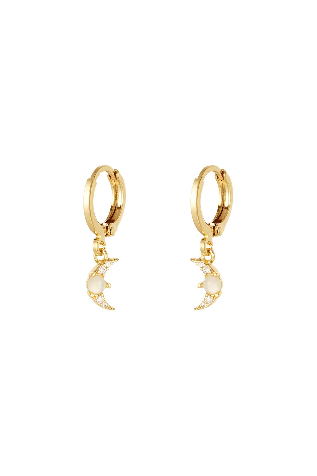 Earrings moon - Sparkle collection Gold Copper h5 