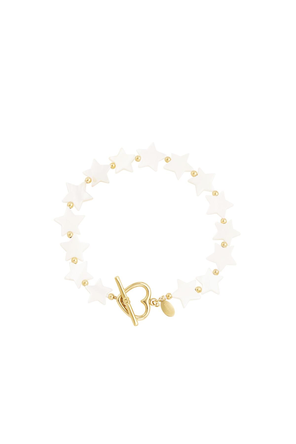 Star bracelet - Beach collection White gold Sea Shells 