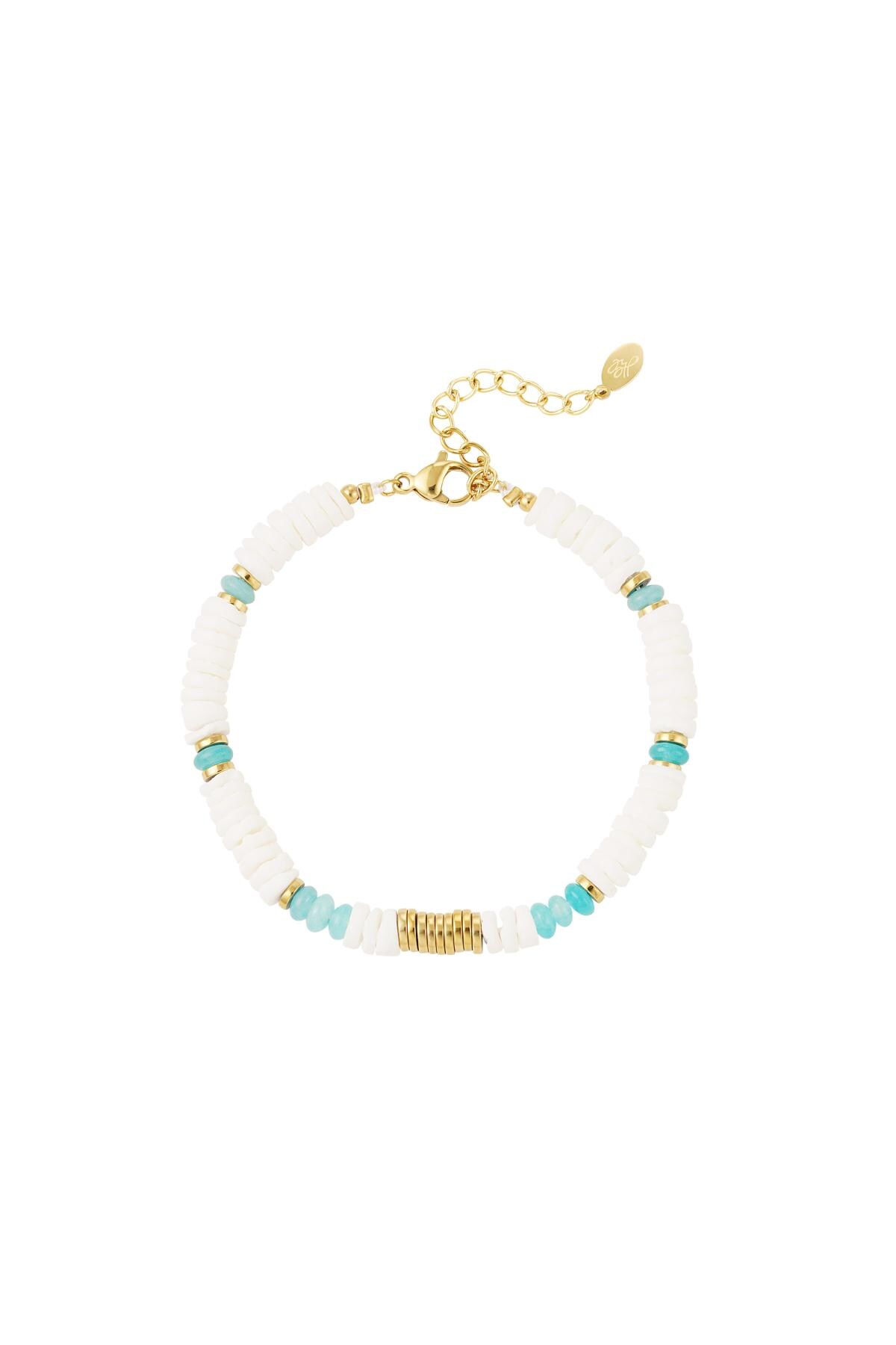 Stone bead bracelet - Beach collection Blue h5 