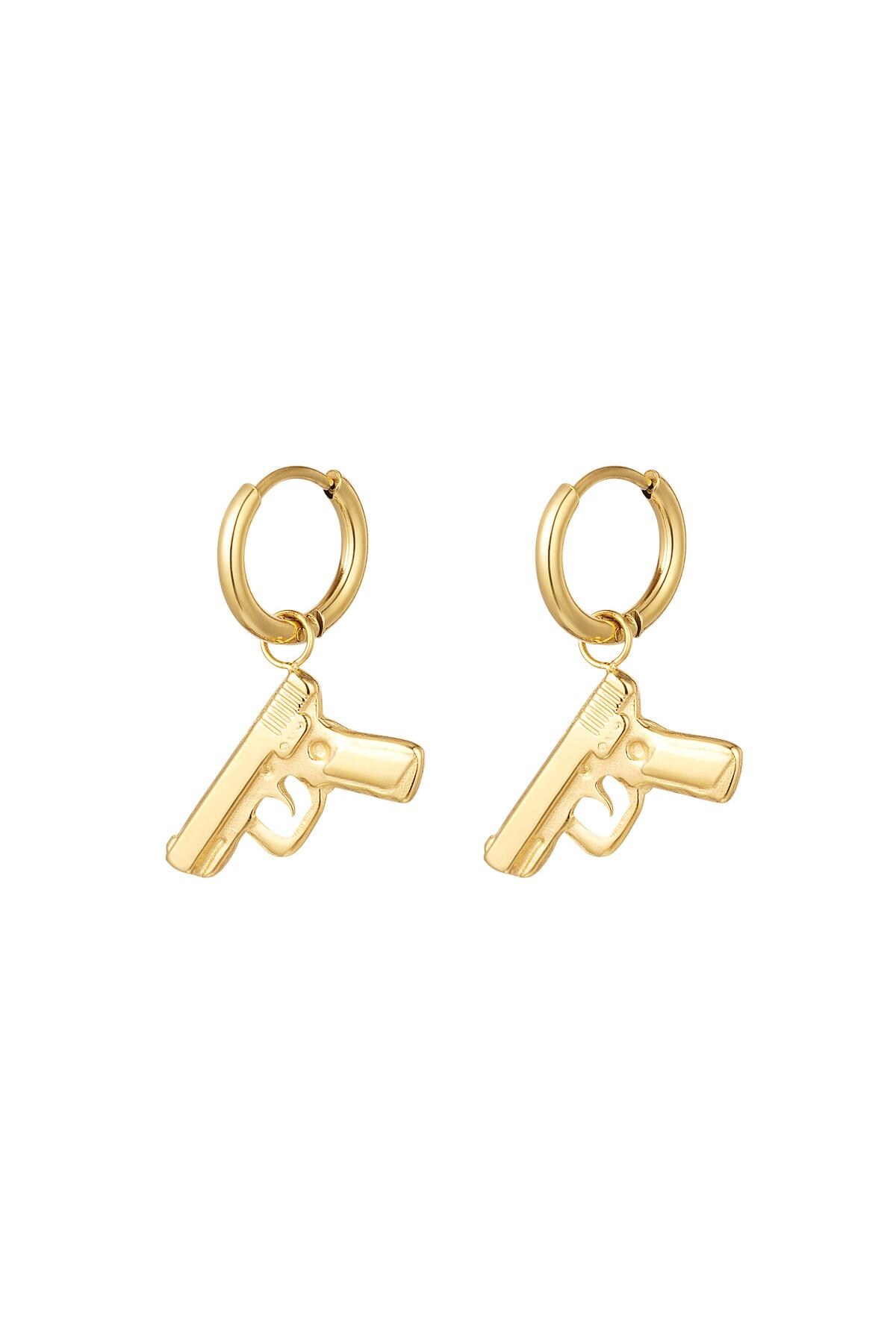 Earrings Dress to Kill Gold Stainless Steel h5 