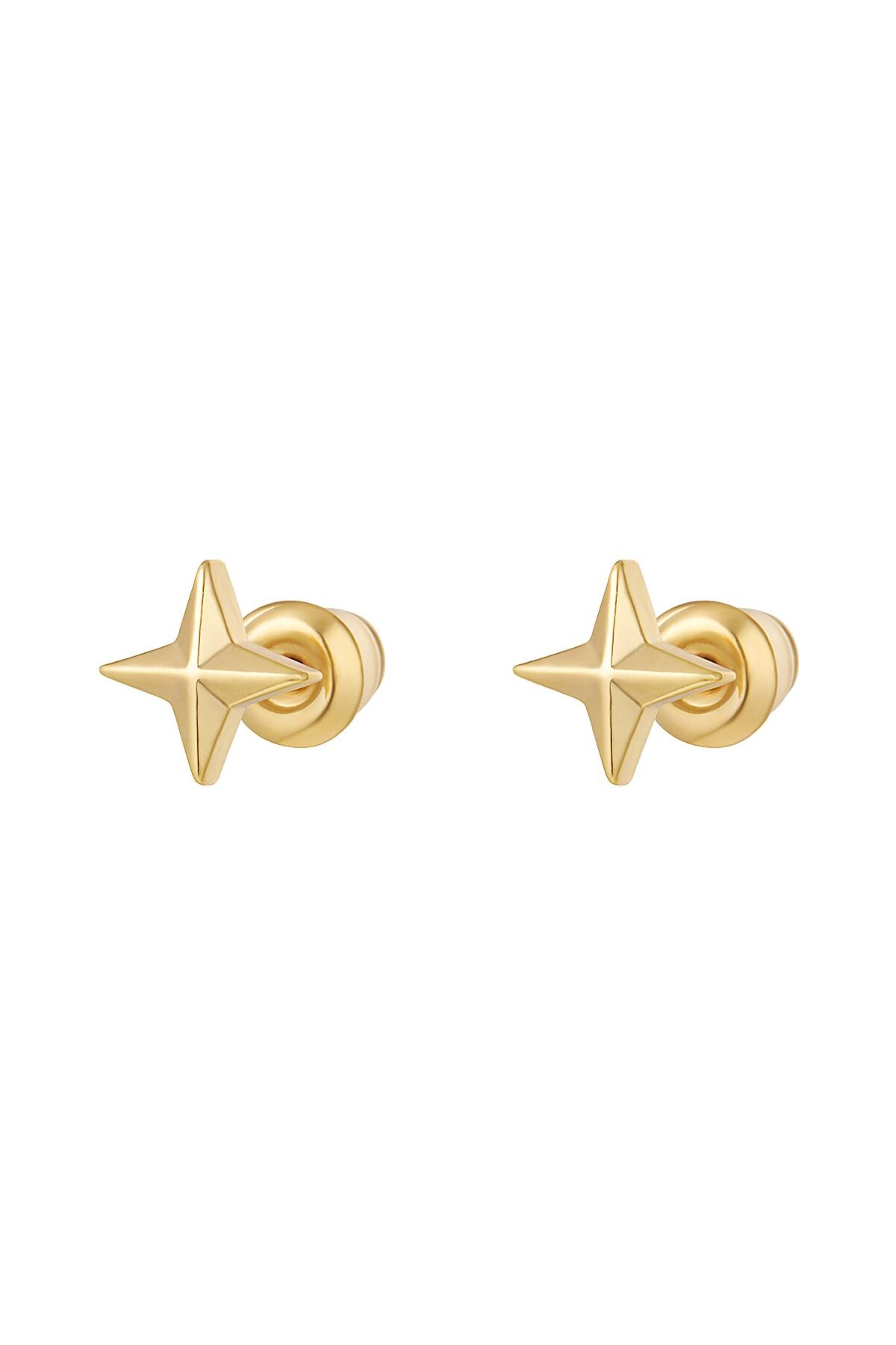 Ear Studs Star - Sparkle Collection Gold Copper h5 