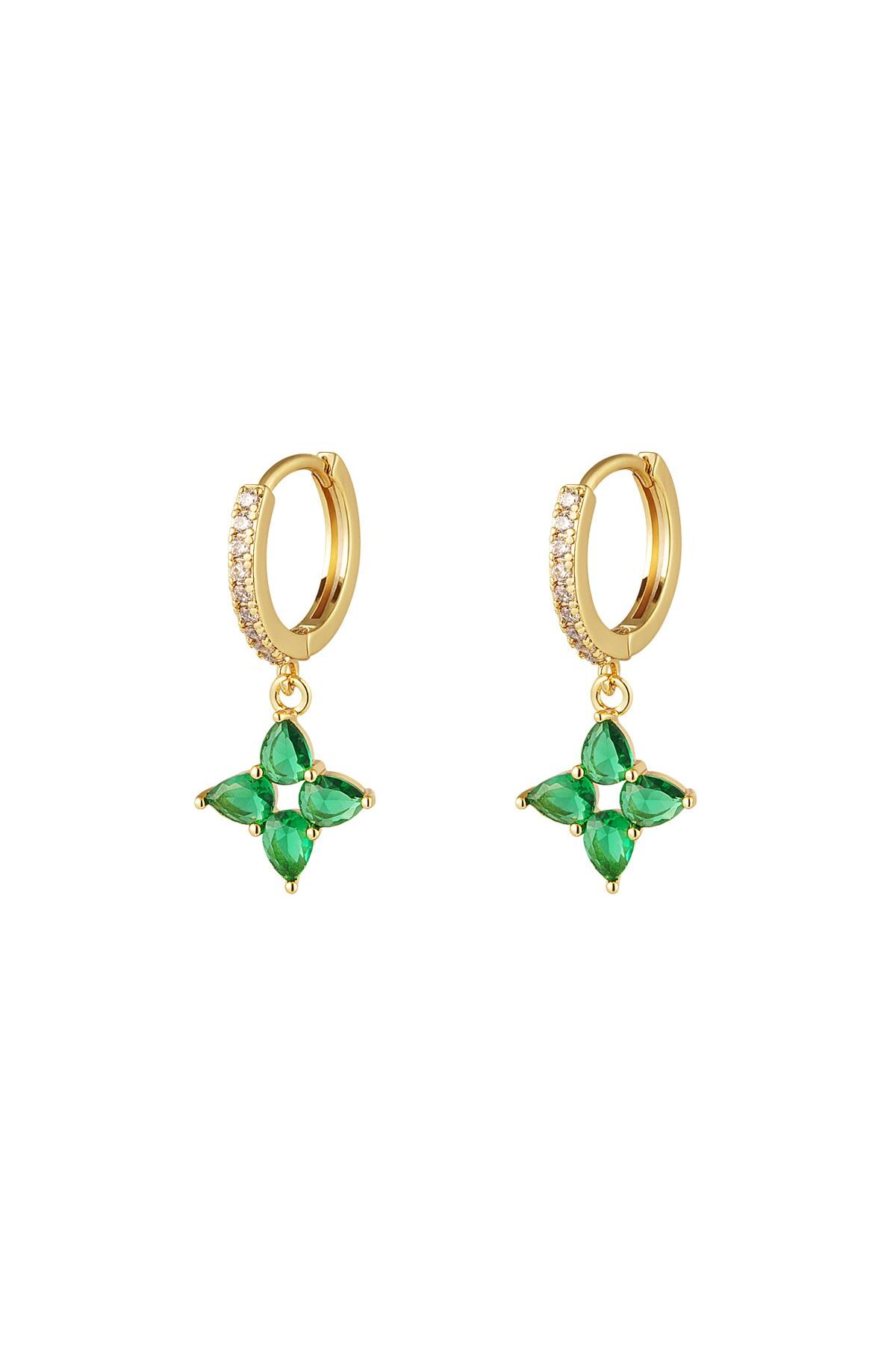 Earrings star - Sparkle collection Green Copper h5 