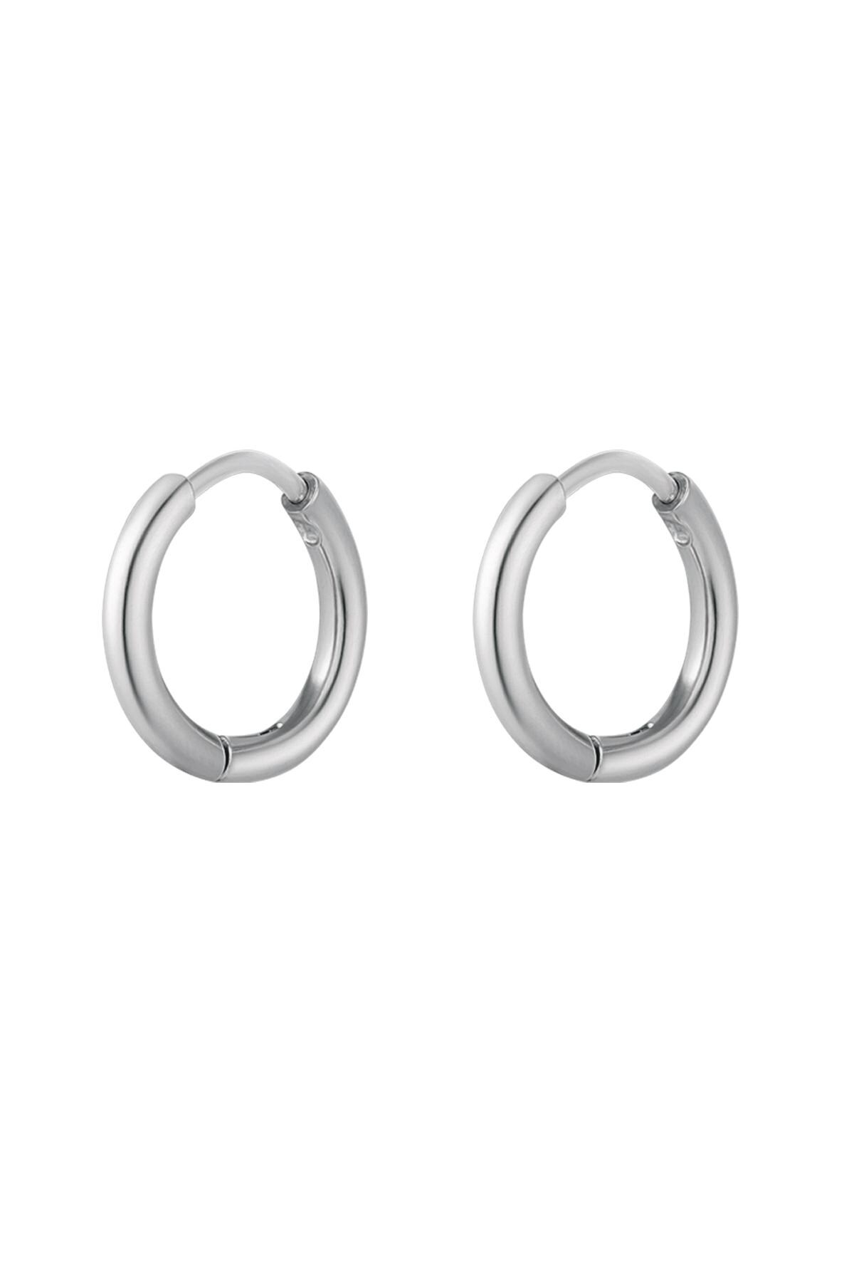 Creoles simple XS Silver Stainless Steel 