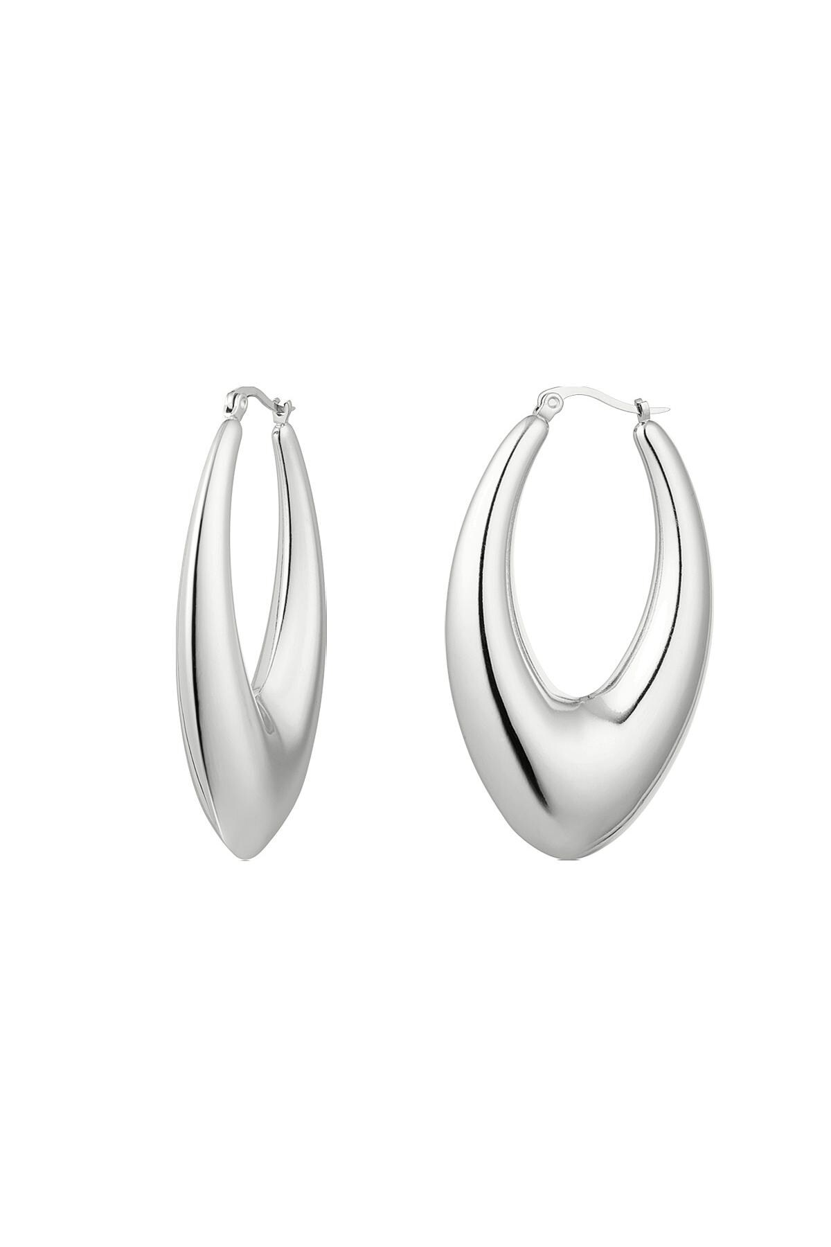 Earrings stainless steel chic small Silver h5 