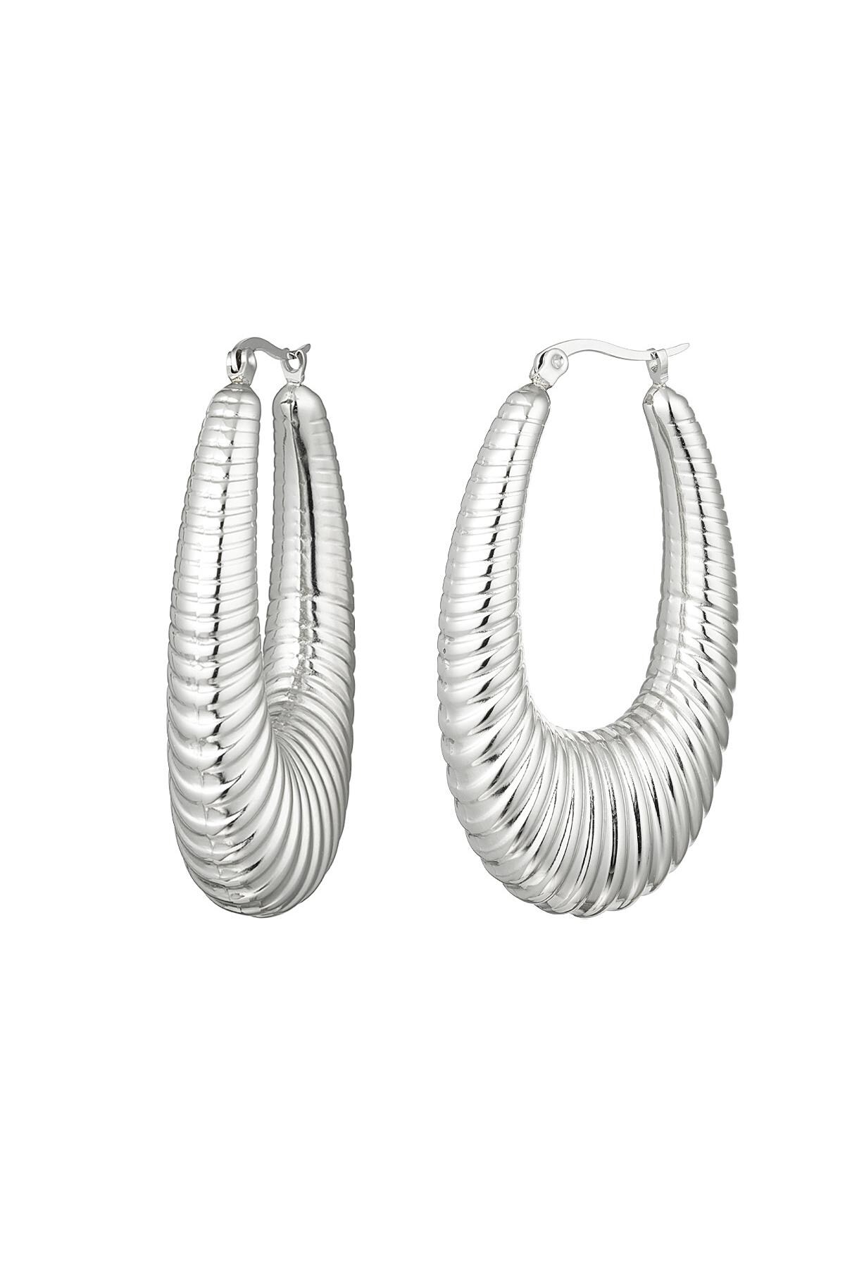 Earrings stainless steel chic medium Silver 