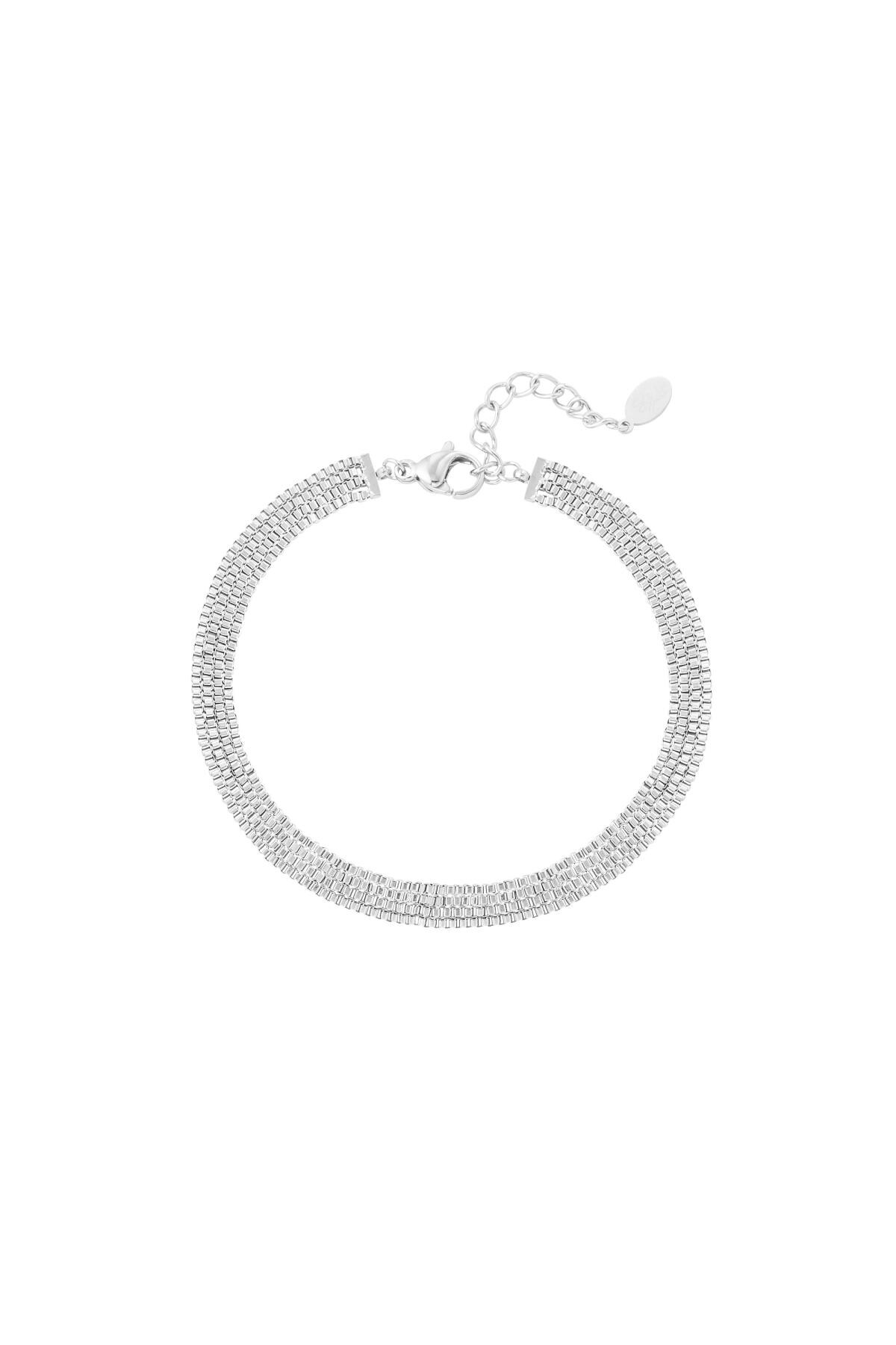 Flat stainless steel bracelet Silver 