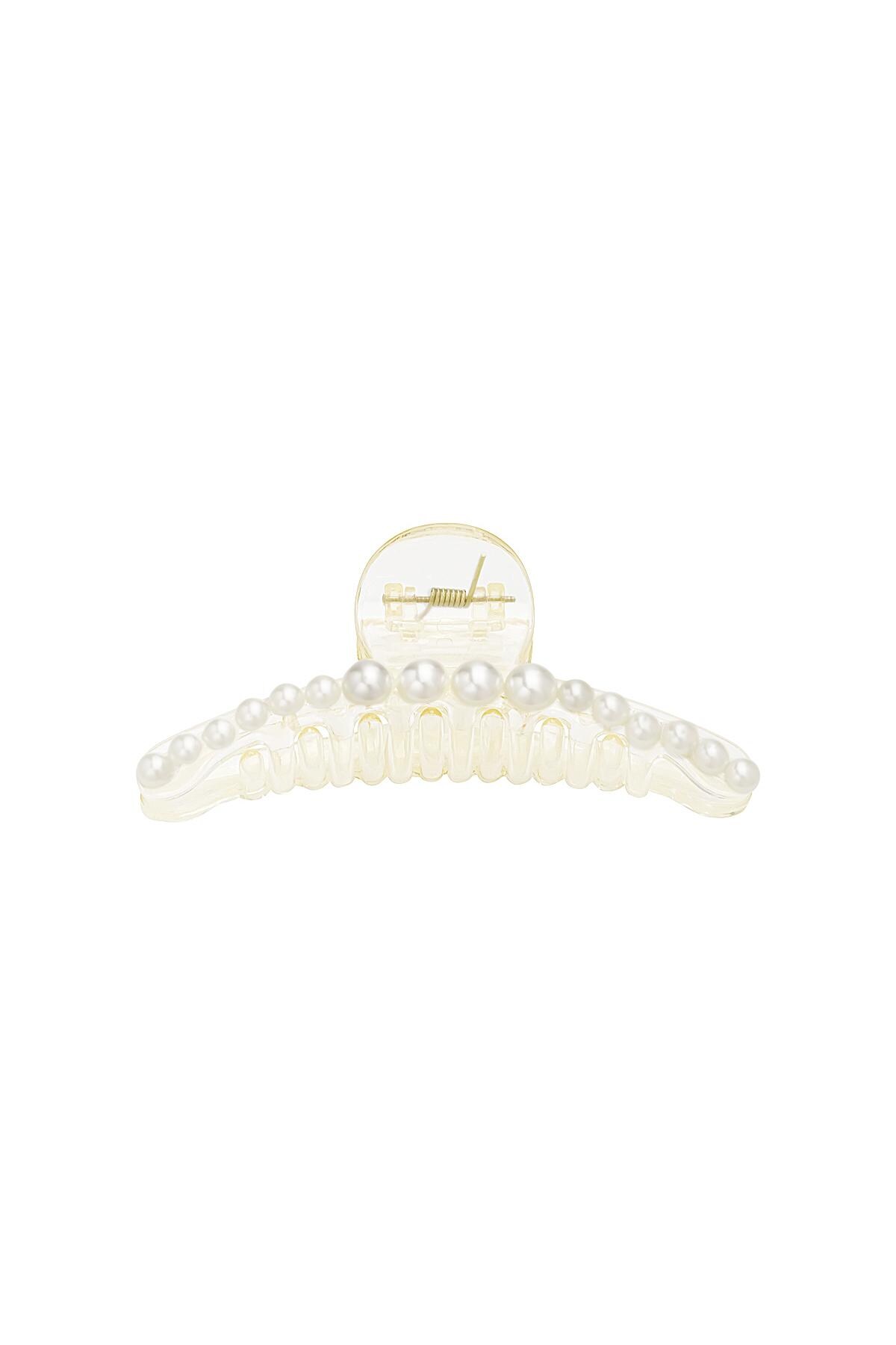 White / Hairclip Gemma White Plastic 