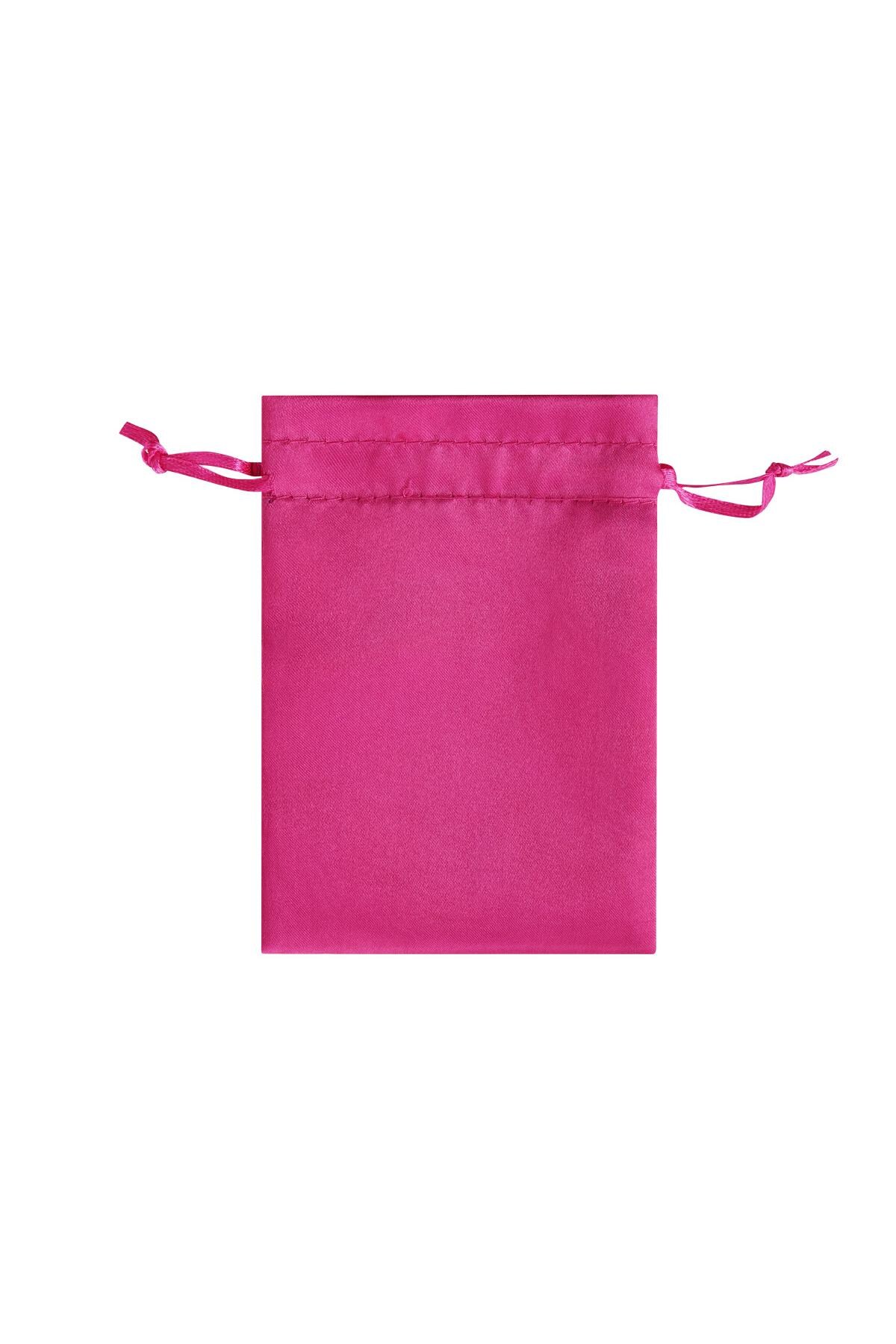 Jewelery bags satin small - fuchsia Polyester h5 