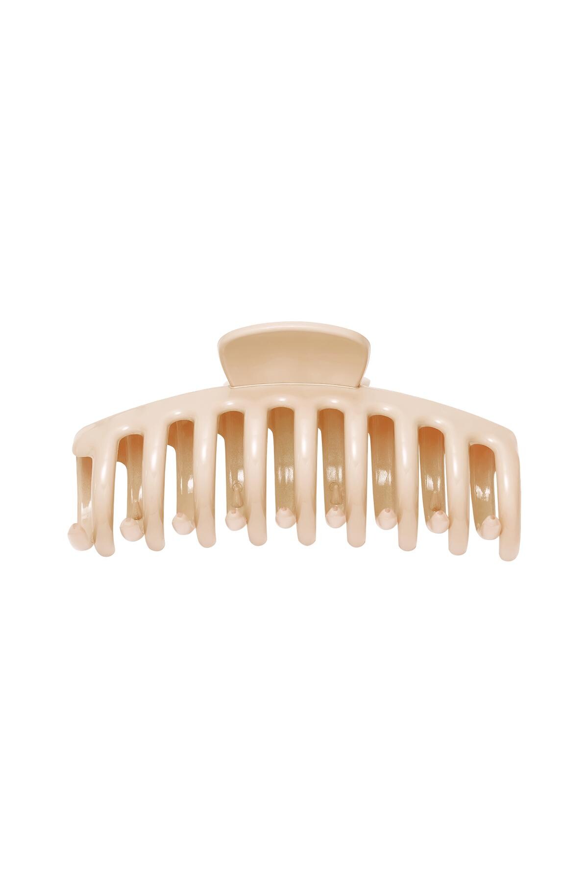 Beige / Big hair clip shiny finish Beige Plastic 