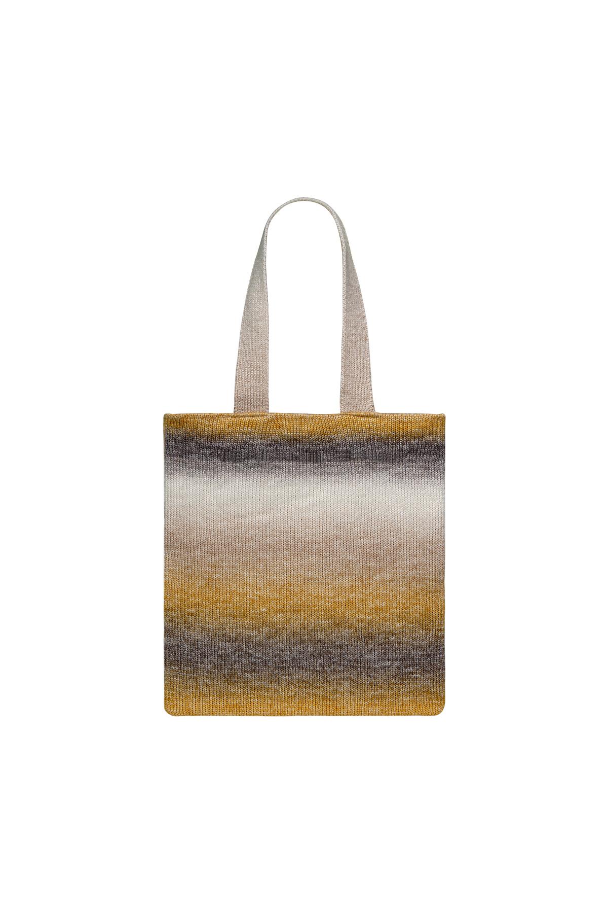 Fabric bag ombre tones Yellow Acrylic h5 