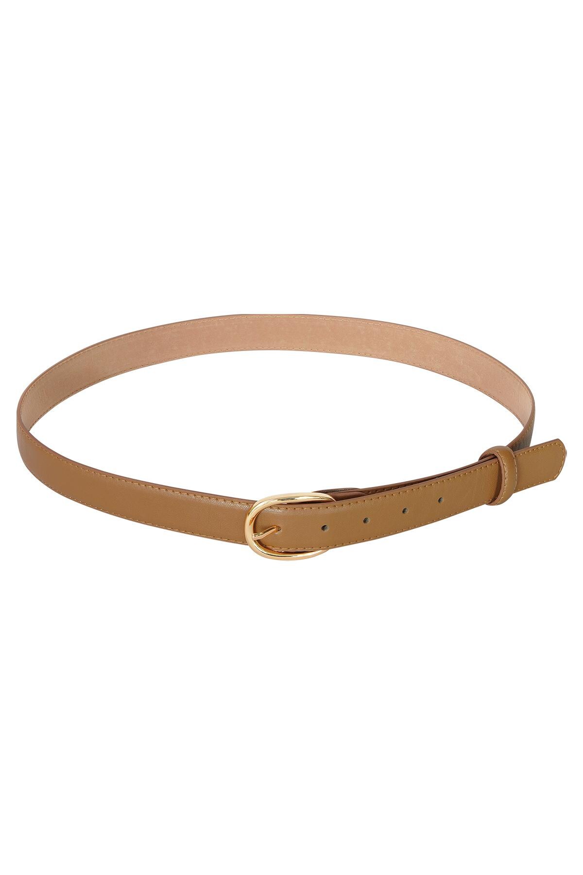 PU leather belt Brown 