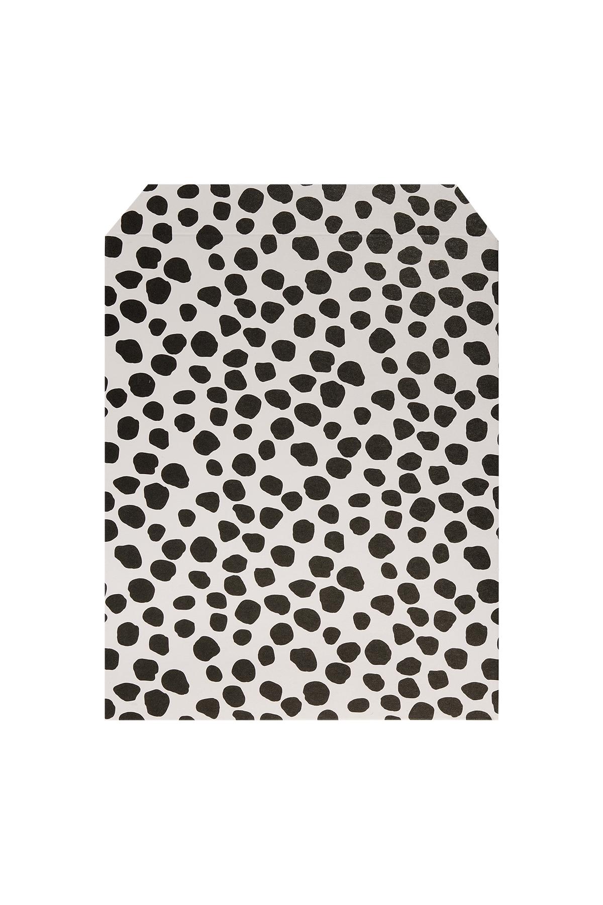 Paper bag with leopard print Black & Beige h5 