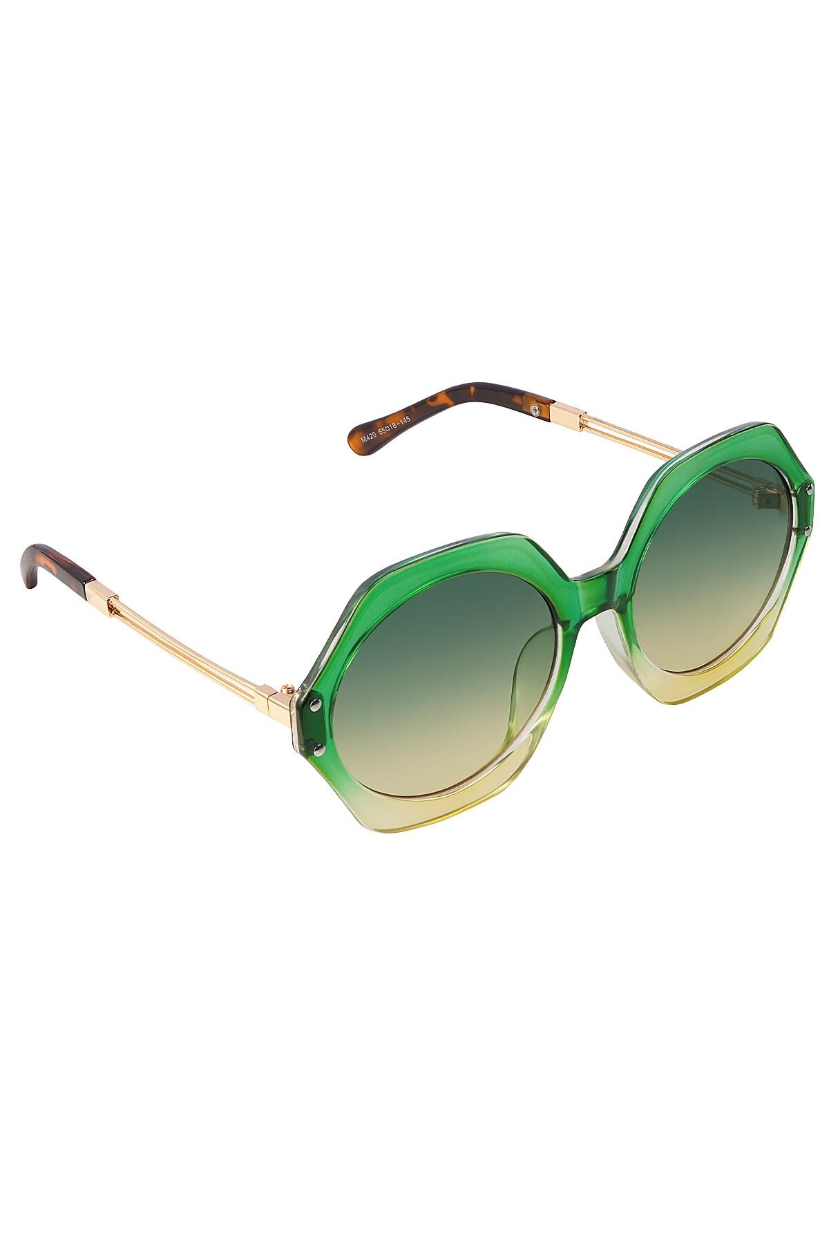 Colourful octagon sunglasses Green PC One size h5 