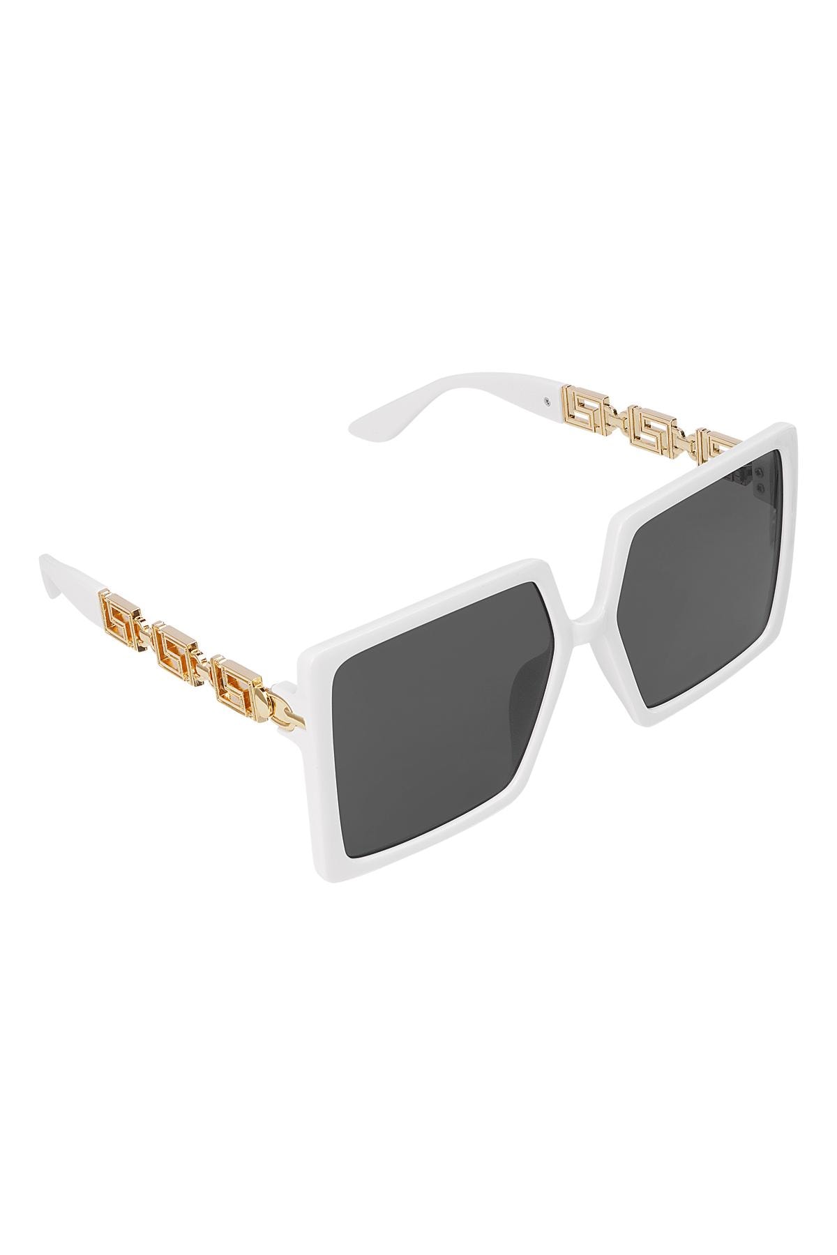 Lunettes de soleil carrées Blanc PC One size 