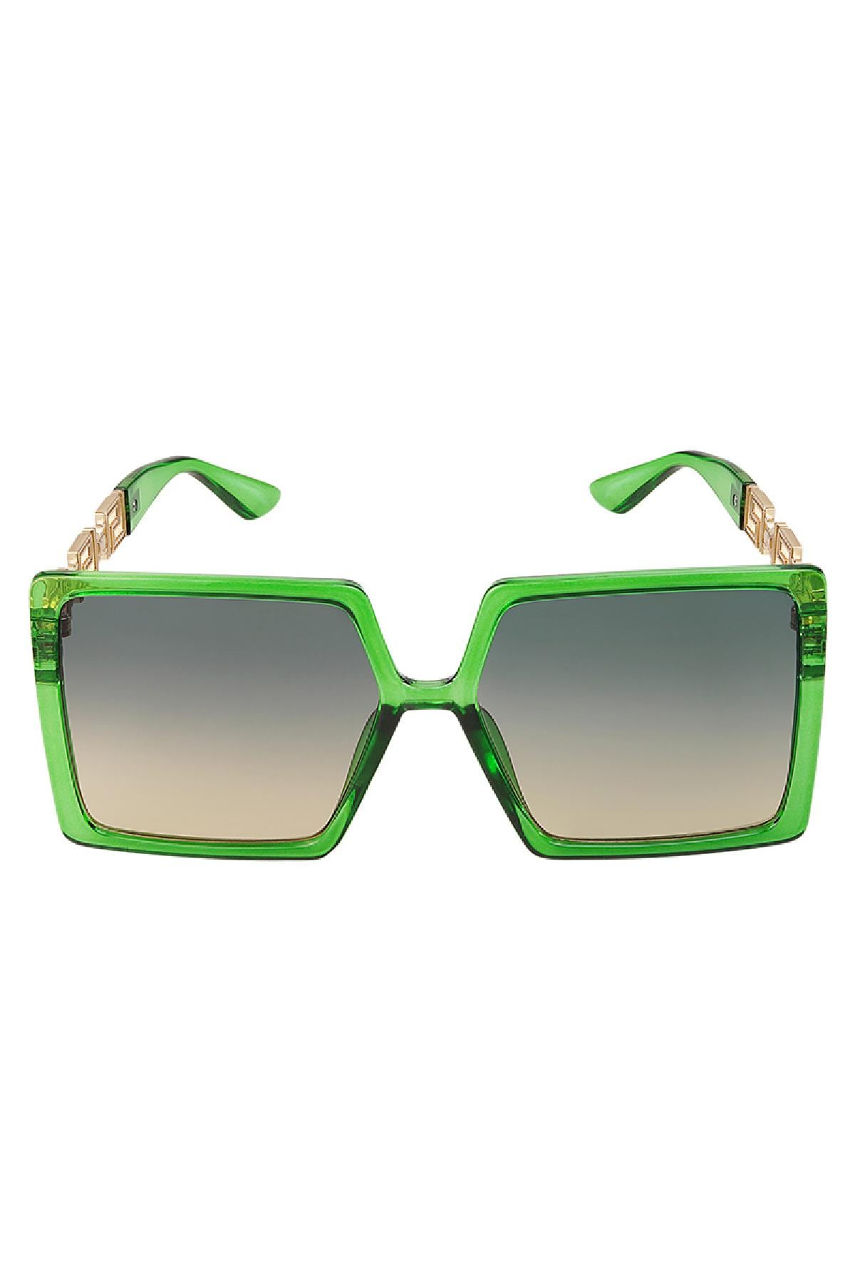 Gafas de sol cuadradas Verde PC One size h5 Imagen3